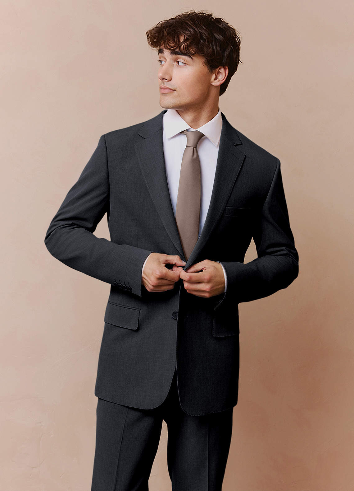 Savile Charcoal Wool Blend Suit Jacket | Slim Regular Suit Jackets