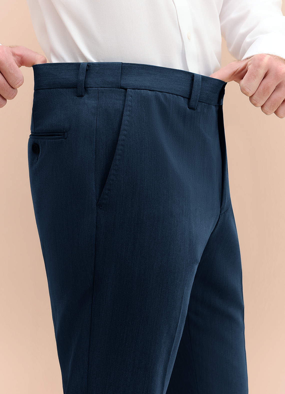 front William Dark Navy Comfort Blend Dress Pants