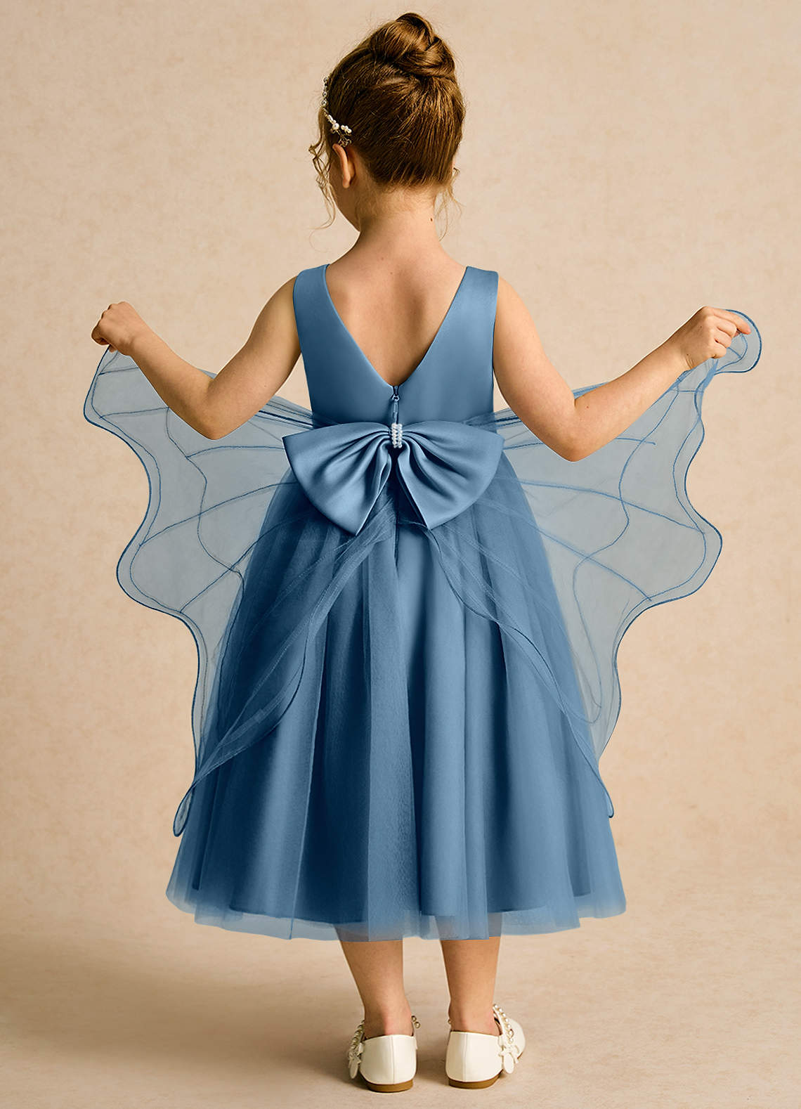 Azazie Pear Bermuda Ball-Gown Bow Tulle Dress | Azazie