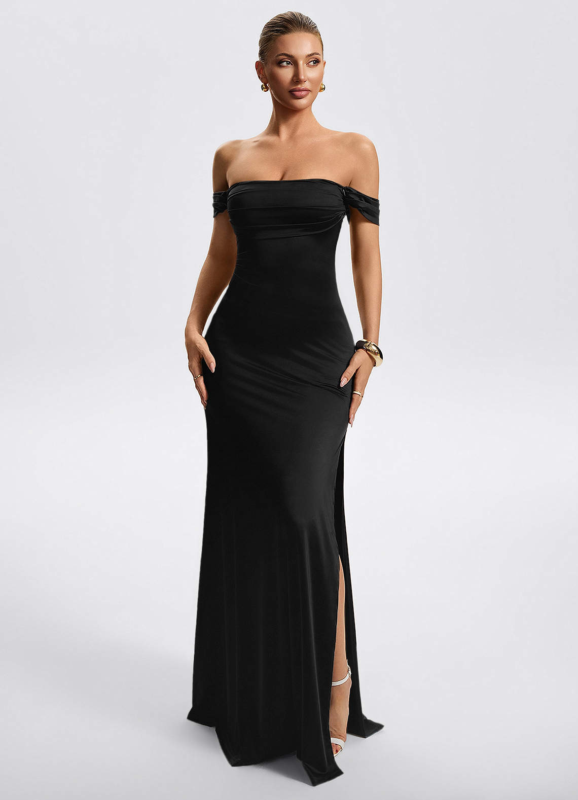 Milena Black Maxi Dress image5
