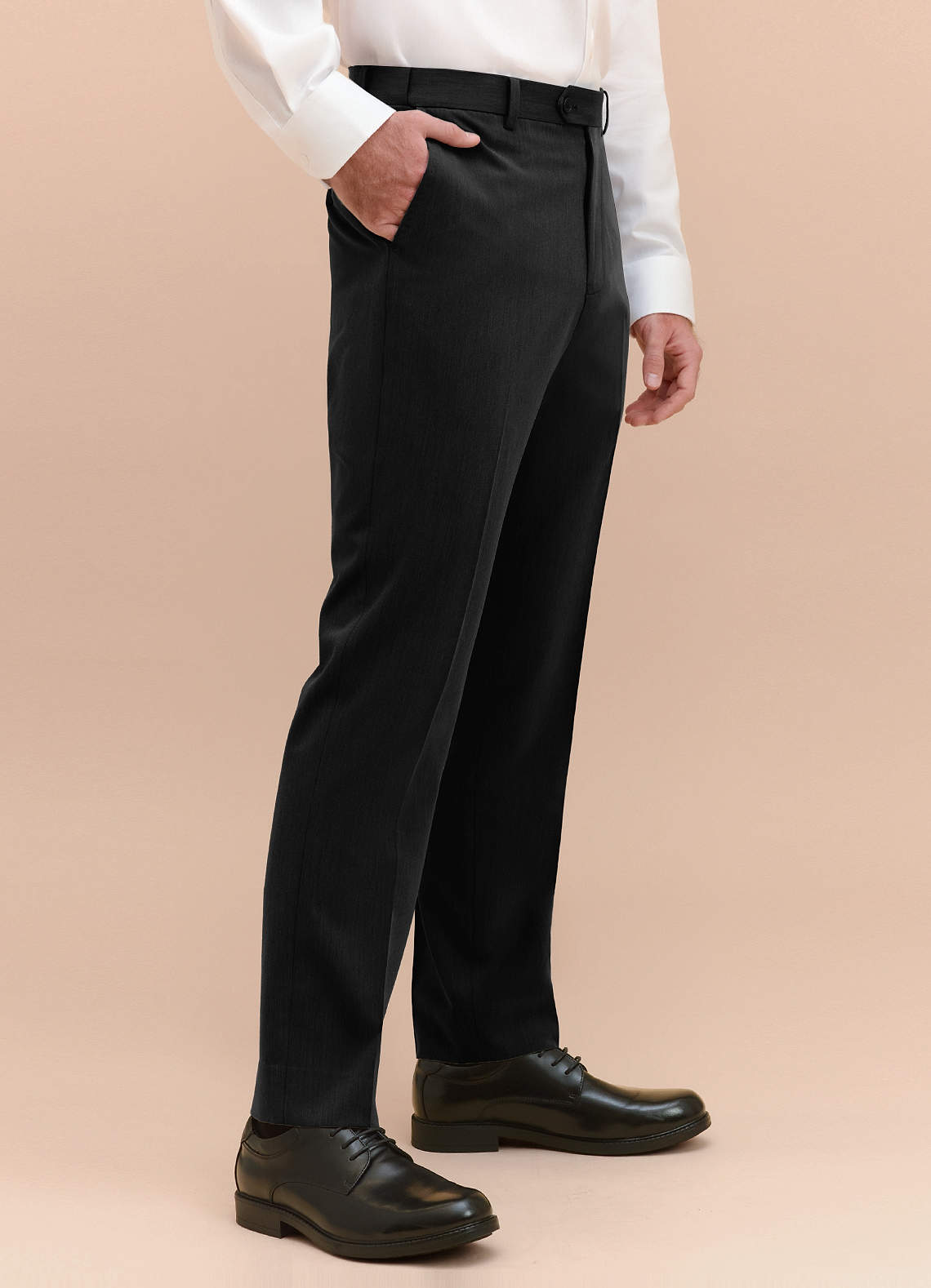 front William Black Comfort Blend Dress Pants