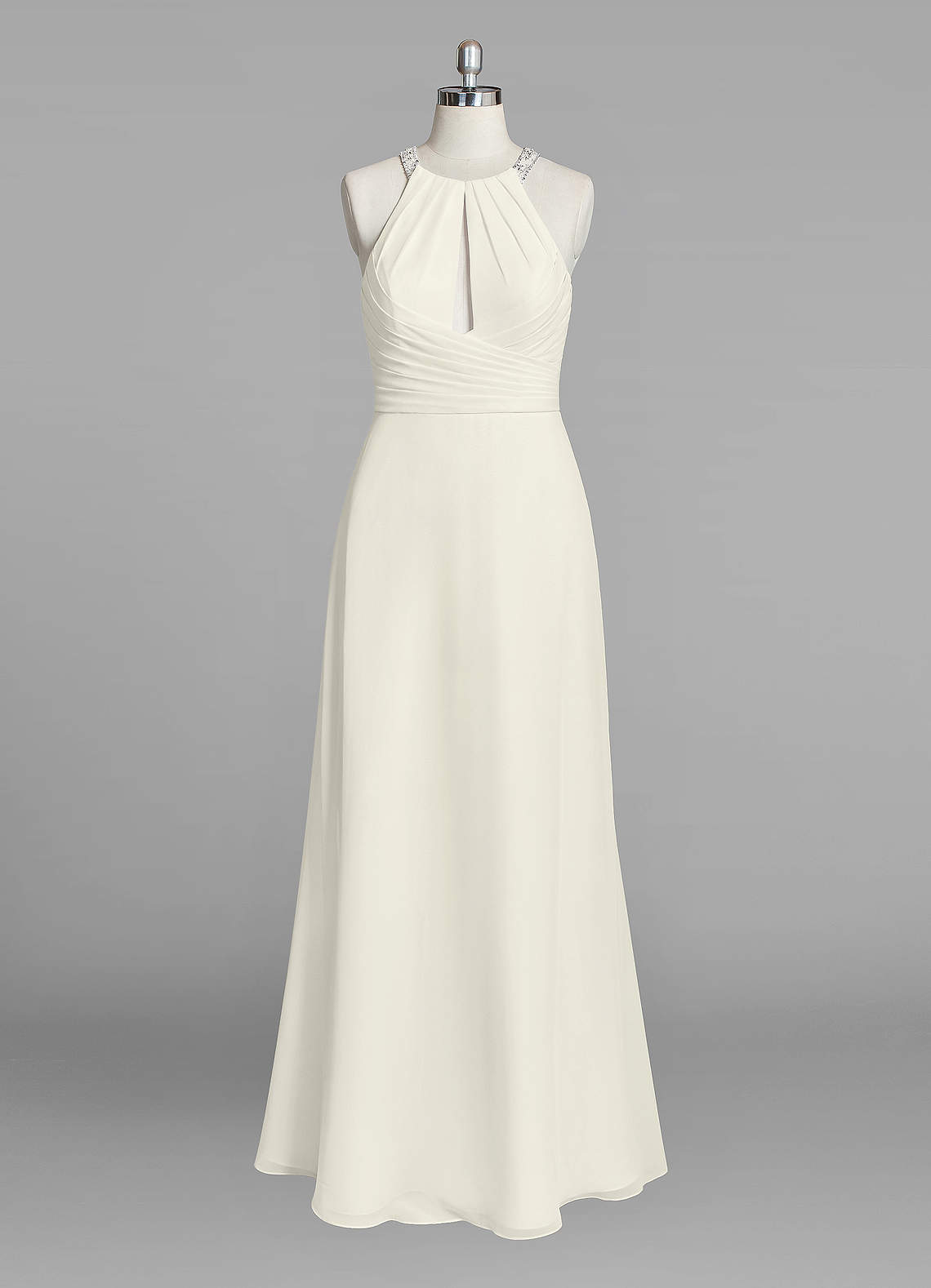 Azazie Selena Wedding Dresses Sheath Sequins Chiffon Floor-Length Dress image1