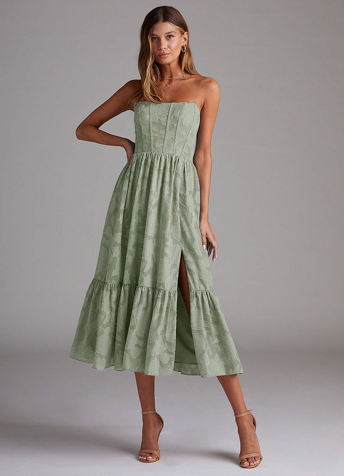 Azazie Delphina Agave Floral Burnout Bridesmaid Dresses | Azazie Azazie Delphina Agave Floral Burnout Bridesmaid Dresses | Azazie