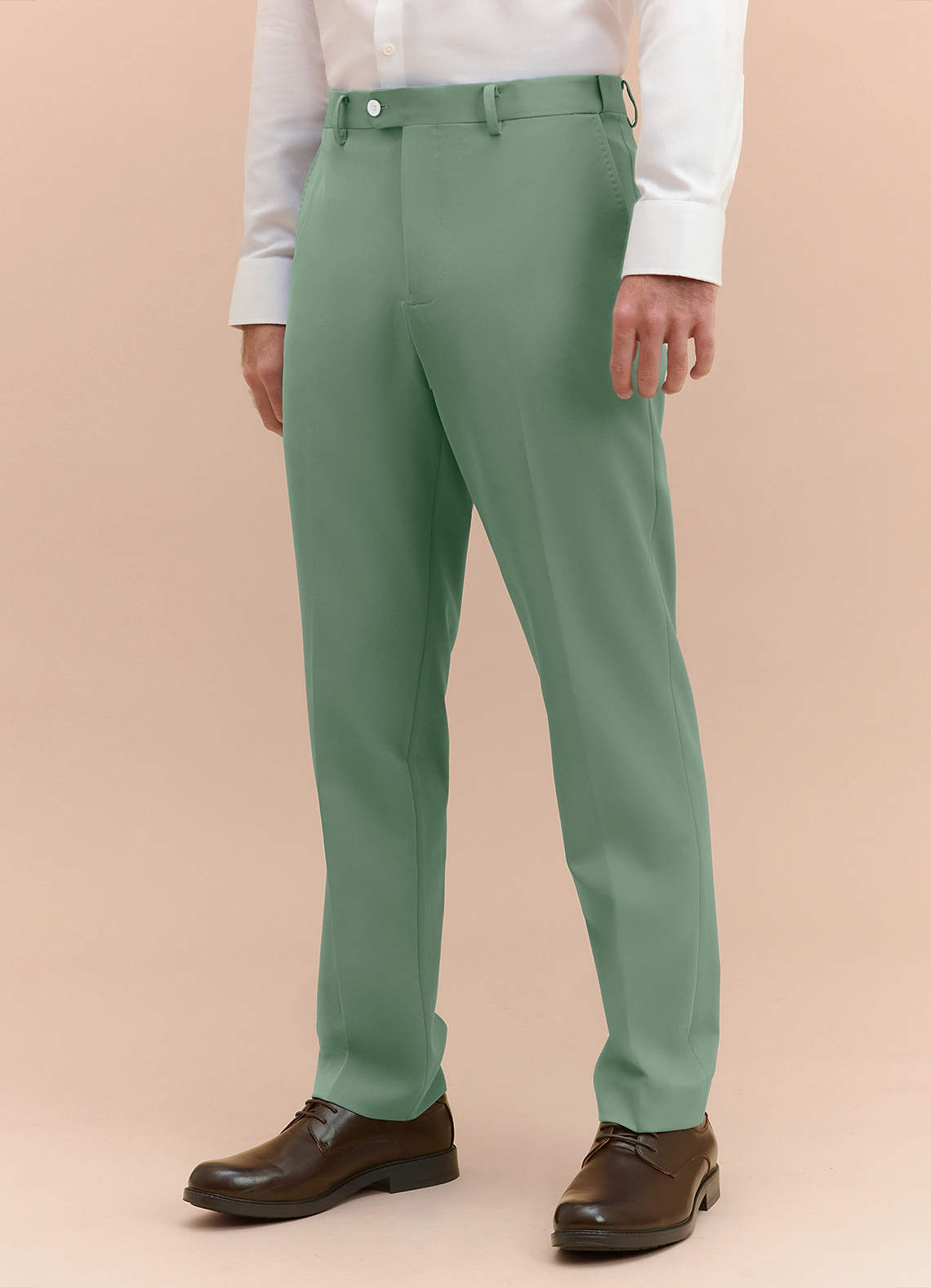 Azazie James matcha Structured Stretch Slim Men's Wedding Suit Pants Size 44 Long