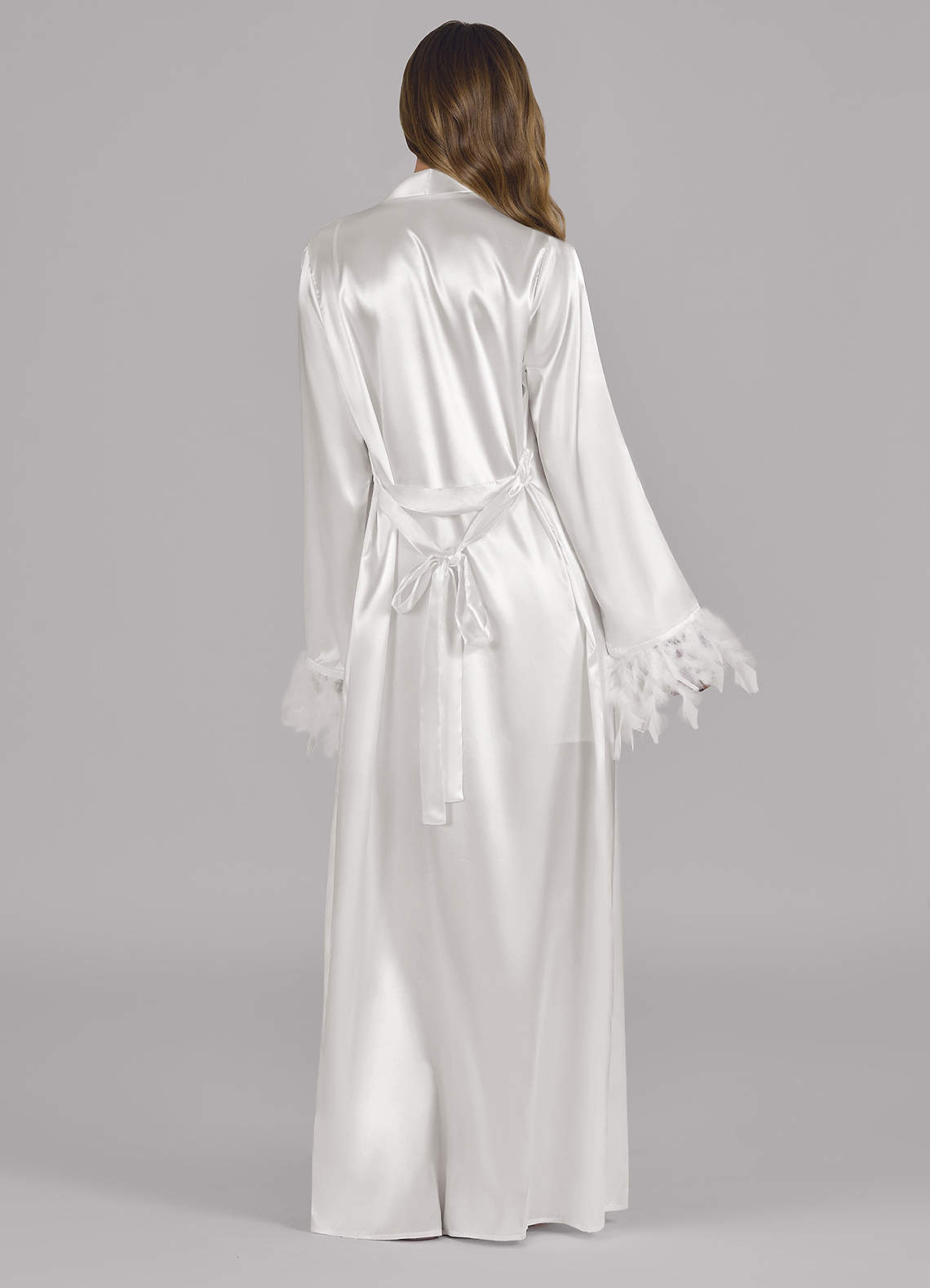 front Satin Robe and Slip Set