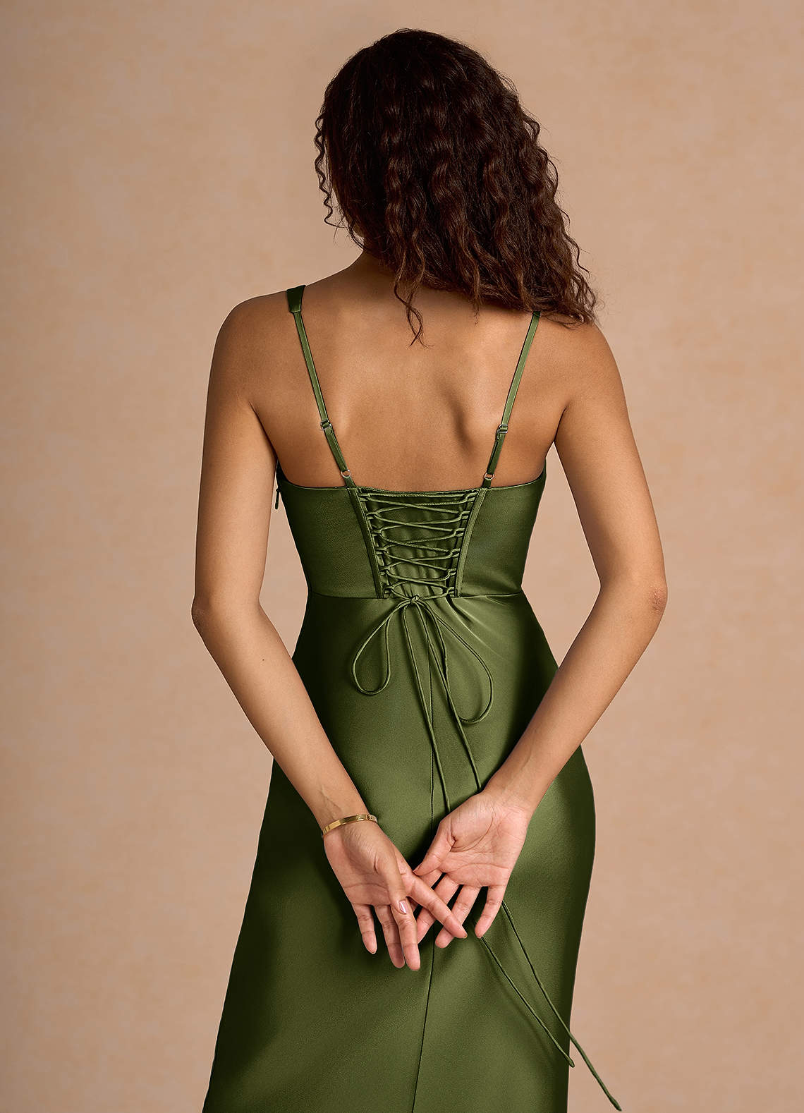 Ainsley Olive Green Maxi Dress Ready to Ship | Azazie