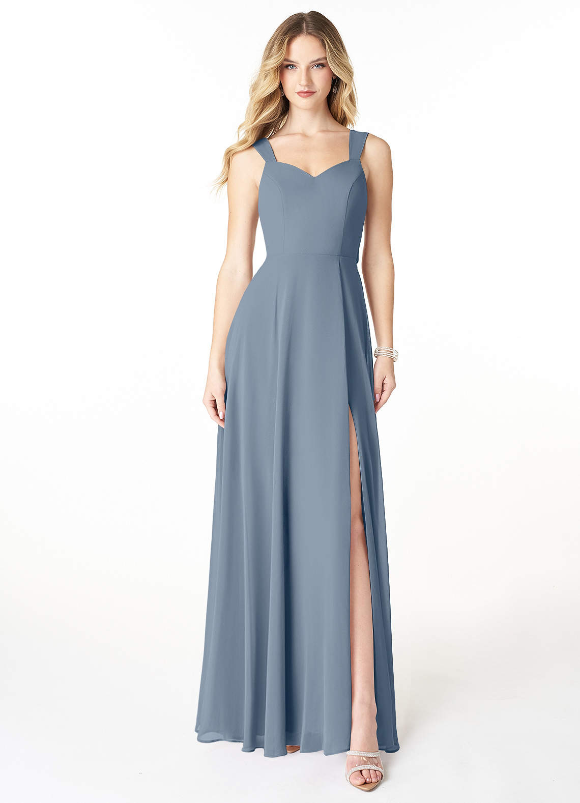 Azazie Julie Bridesmaid Dresses Twilight A-Line Sweetheart Neckline Chiffon Dress image1