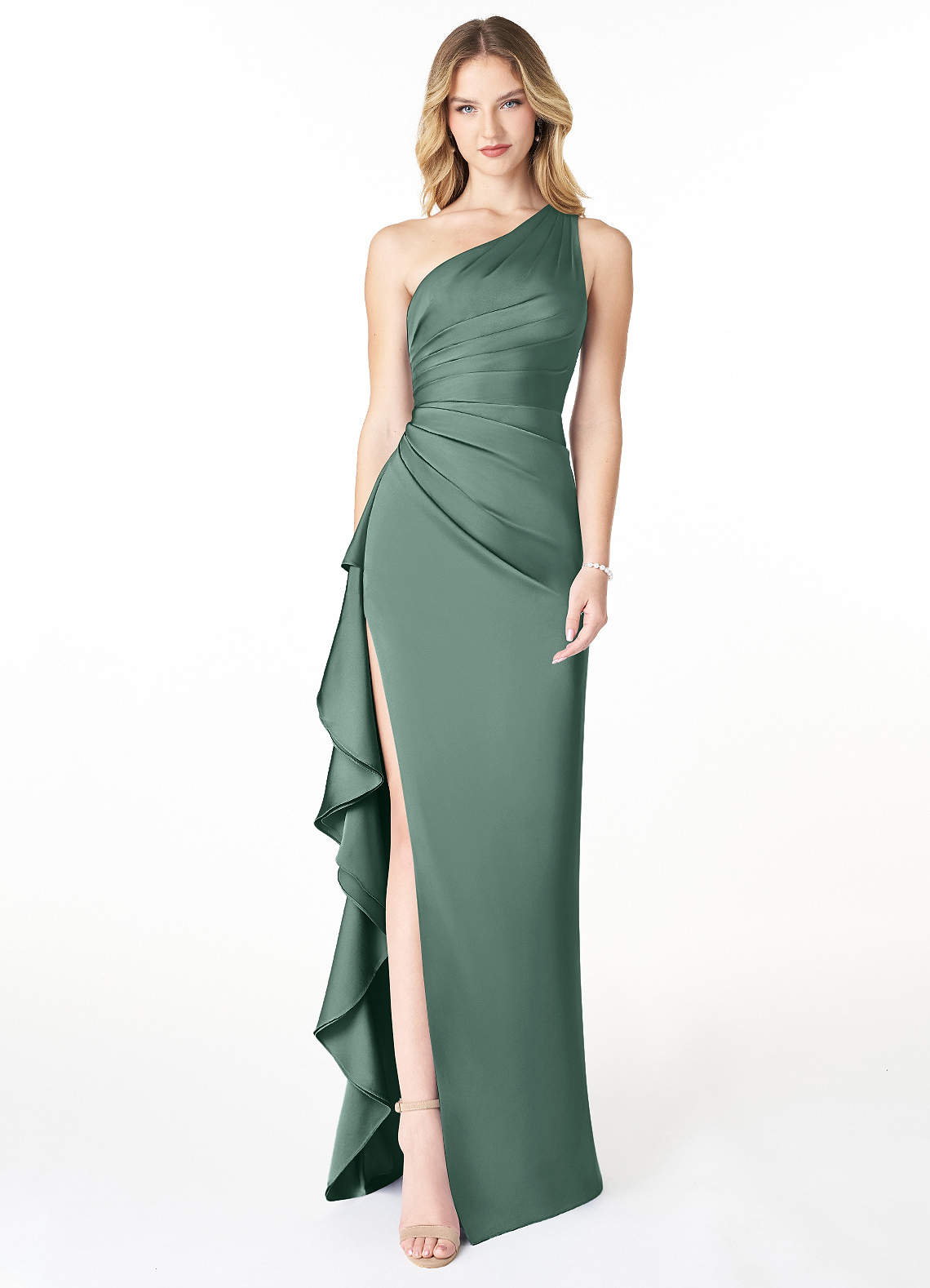 Azazie Latrice Eucalyptus Stretch Satin Bridesmaid Dresses | Azazie Azazie Latrice Eucalyptus Stretch Satin Bridesmaid Dresses | Azazie
