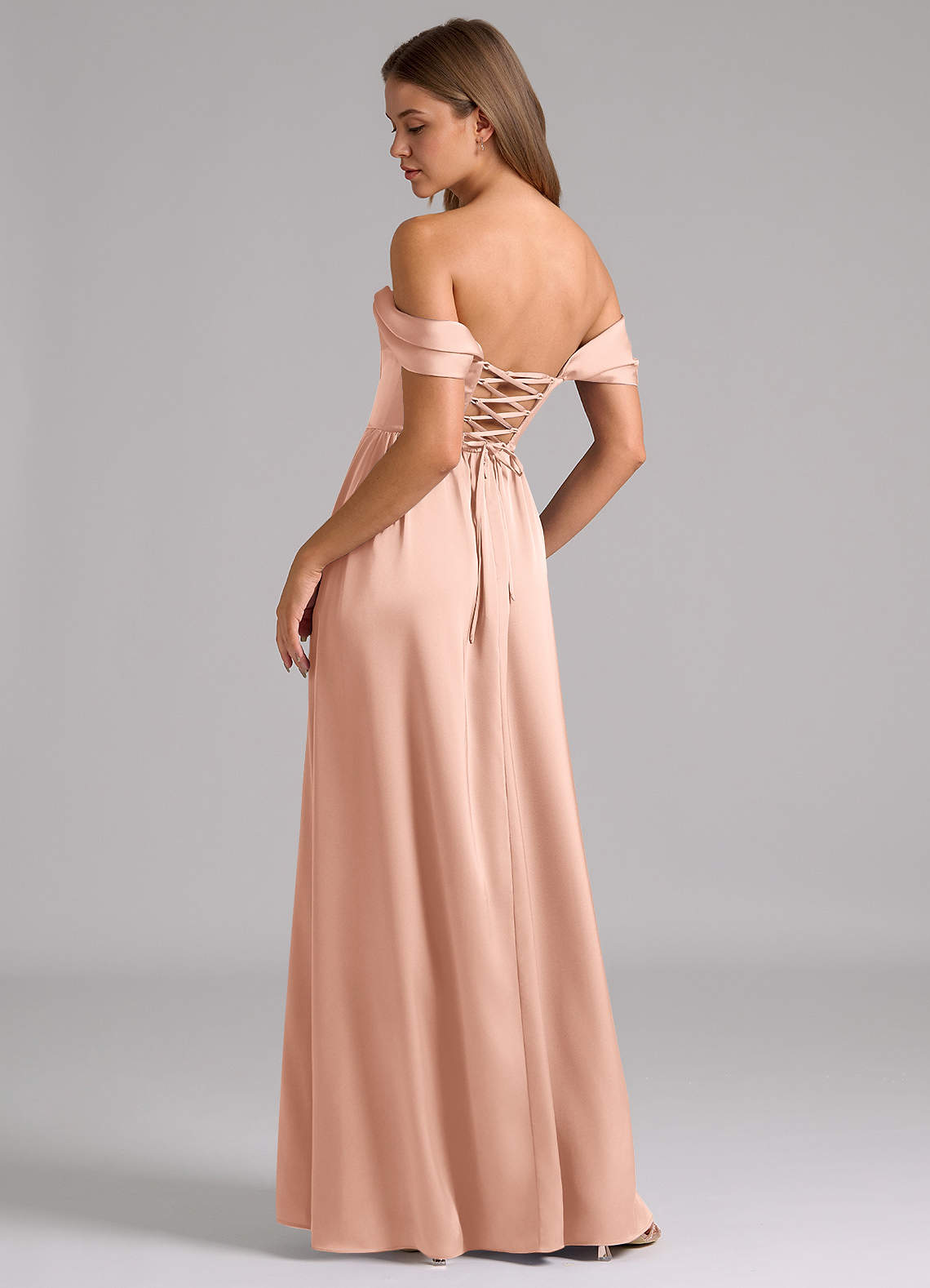 azazie rose gold bridesmaid dresses Azazie Aaida
