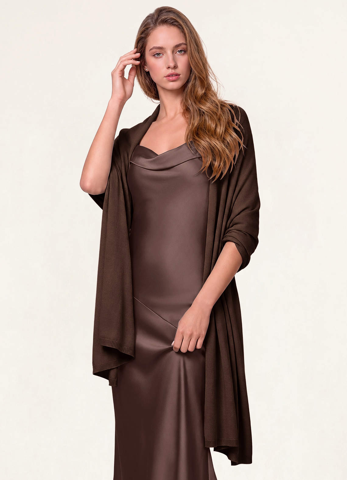 front Soft Wool Blend Scarf & Shawl