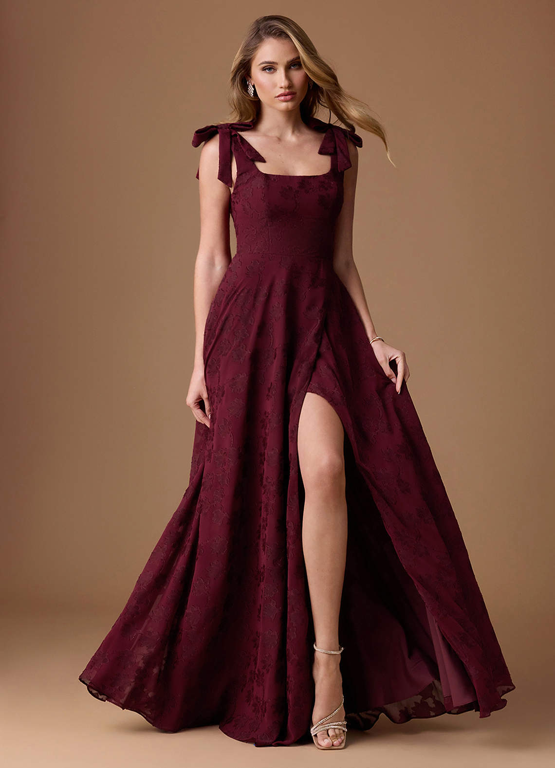 dark burgundy maxi dress Plan C - Plan C Long Dress in Dark Burgundy 40 / 4 US