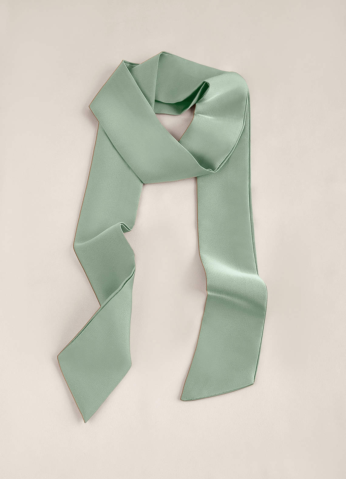 front Matching Color Stretch Satin Hair Scarf