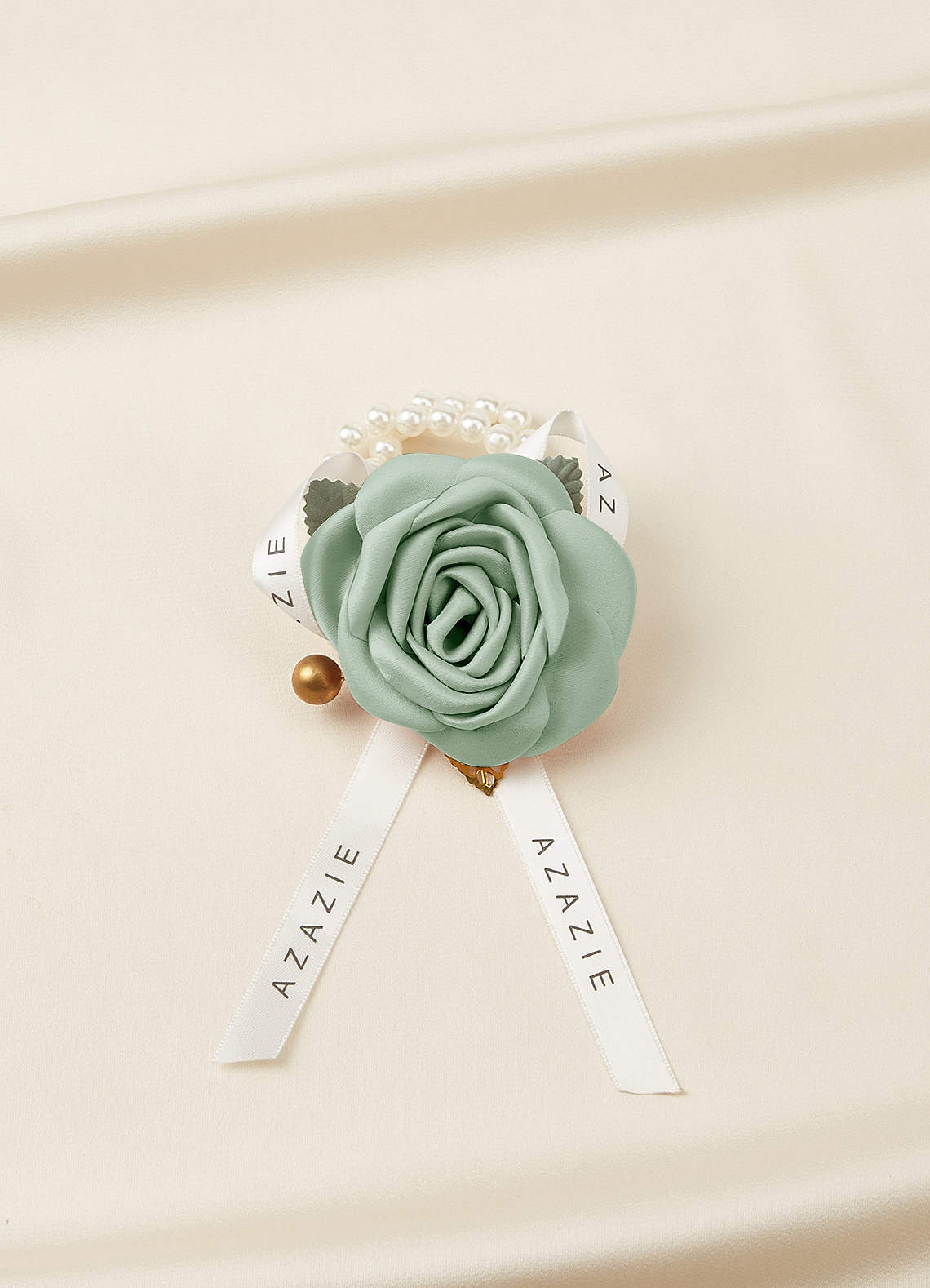 front Matching Color Matte Satin Wrist Corsage
