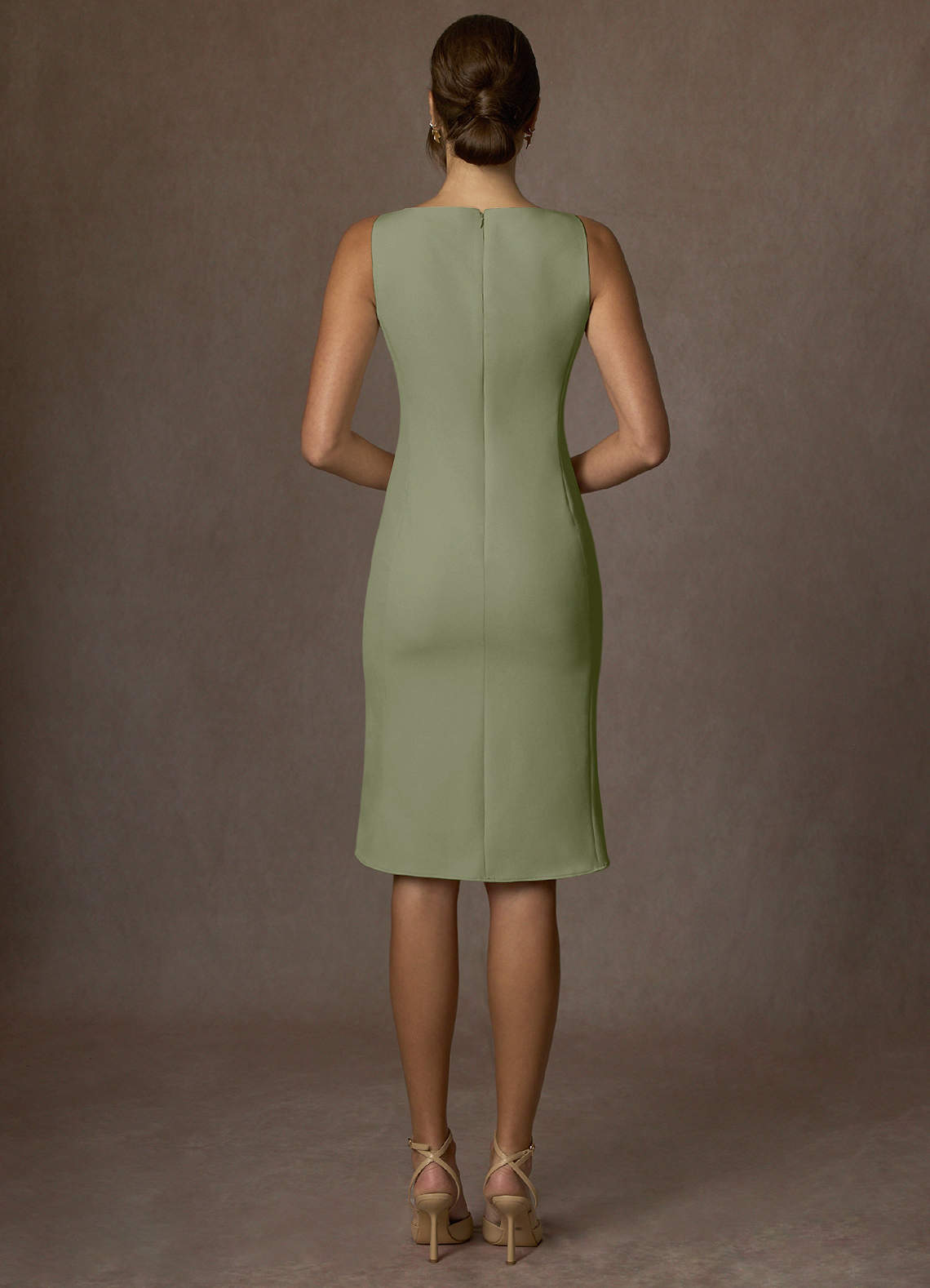 front Kennedy Pistachio Structured Stretch Dress