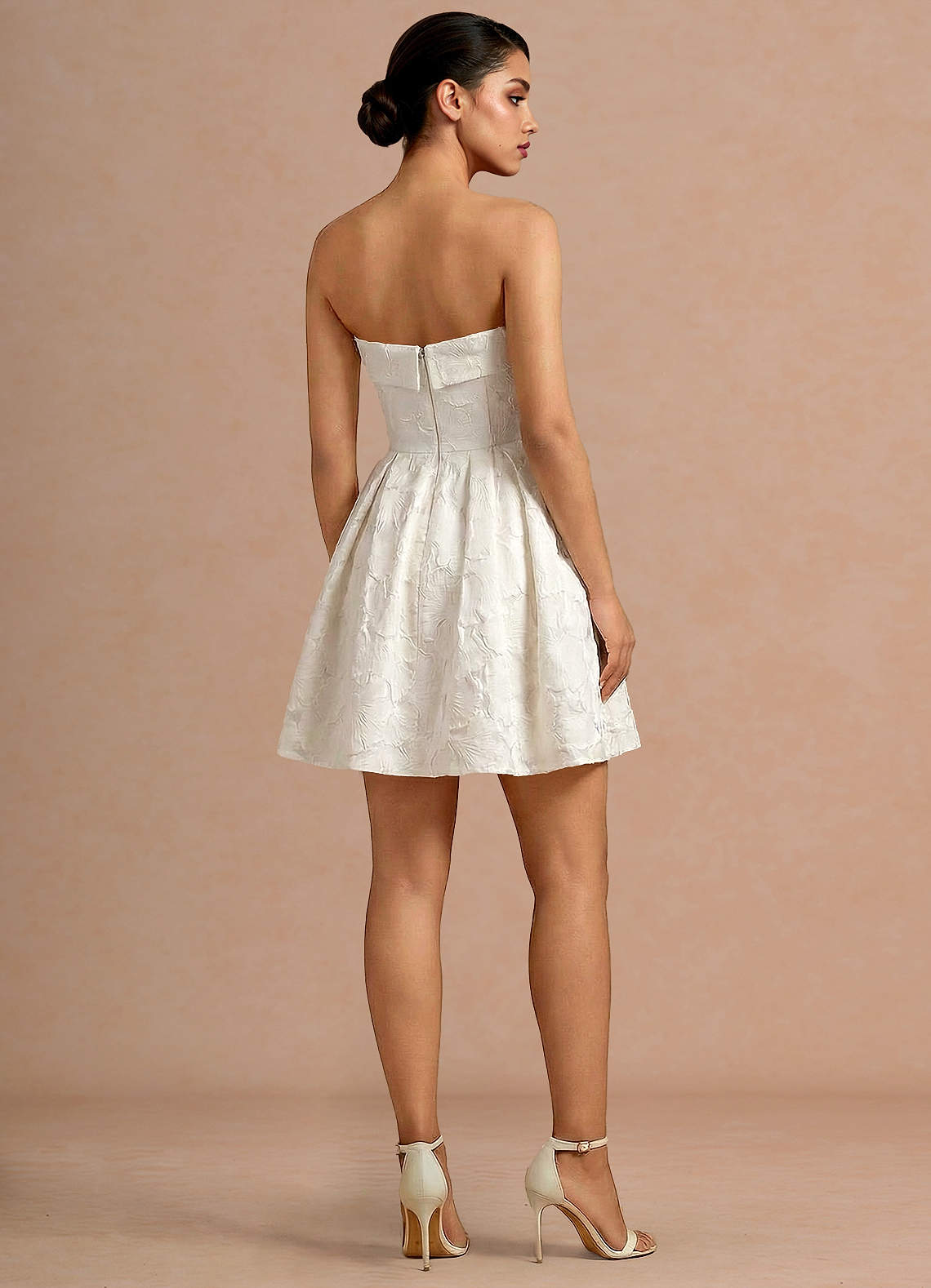 Quessia French White Mini Dress image4