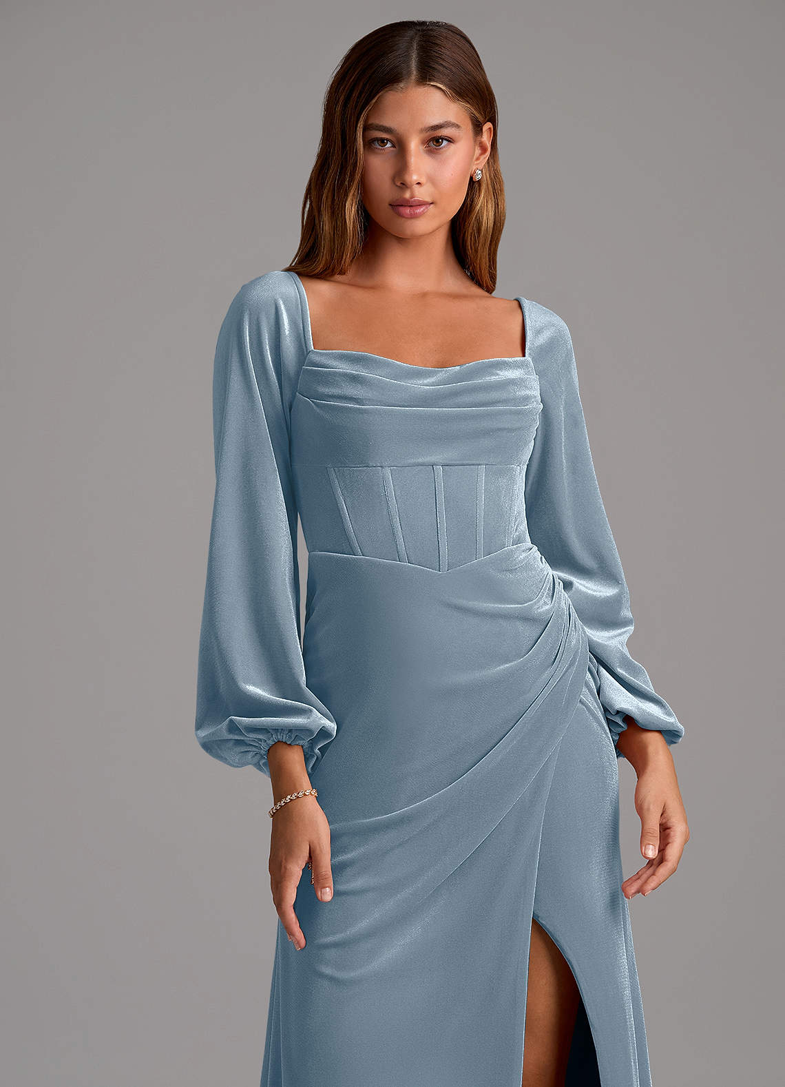 purple long sleeve dress Leshner Long Sleeve Mini Dress Purple