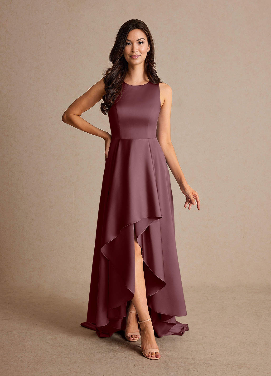 knee length dresses for ladies GIA Asymmetrical One Shoulder Satin Maxi Dress • Shop American Threads Butter Yellow / L