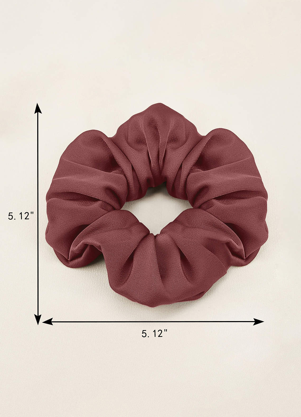 front Six-Piece Bridesmaid Stretch Satin Over Size Scrunchie Set