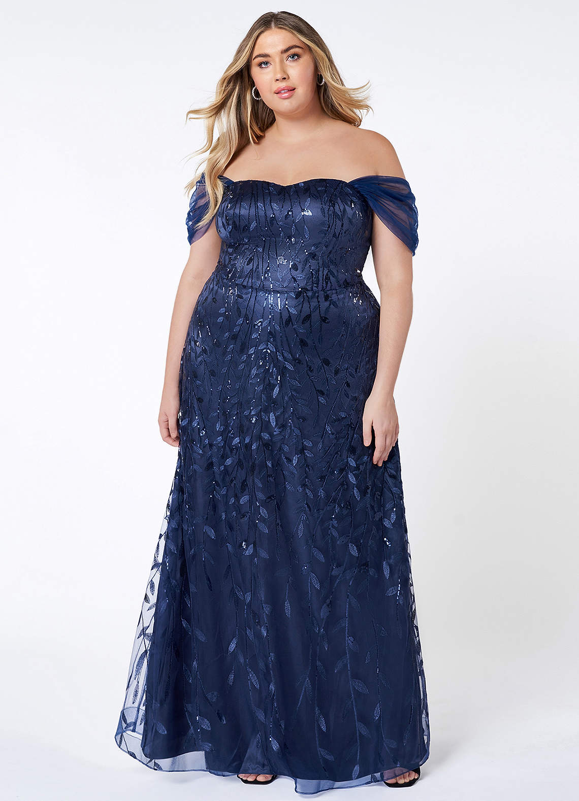 Navy Blue Sparkly Darling Navy Blue Sequin Maxi Dress | Azazie