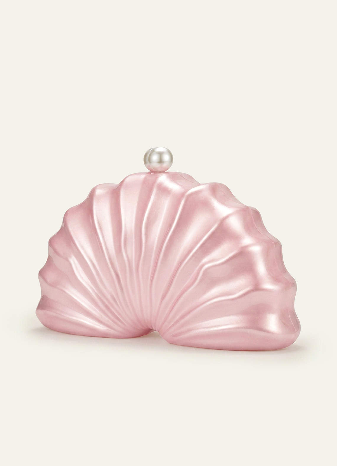 front Pearl Shell Acrylic Clutch Bag