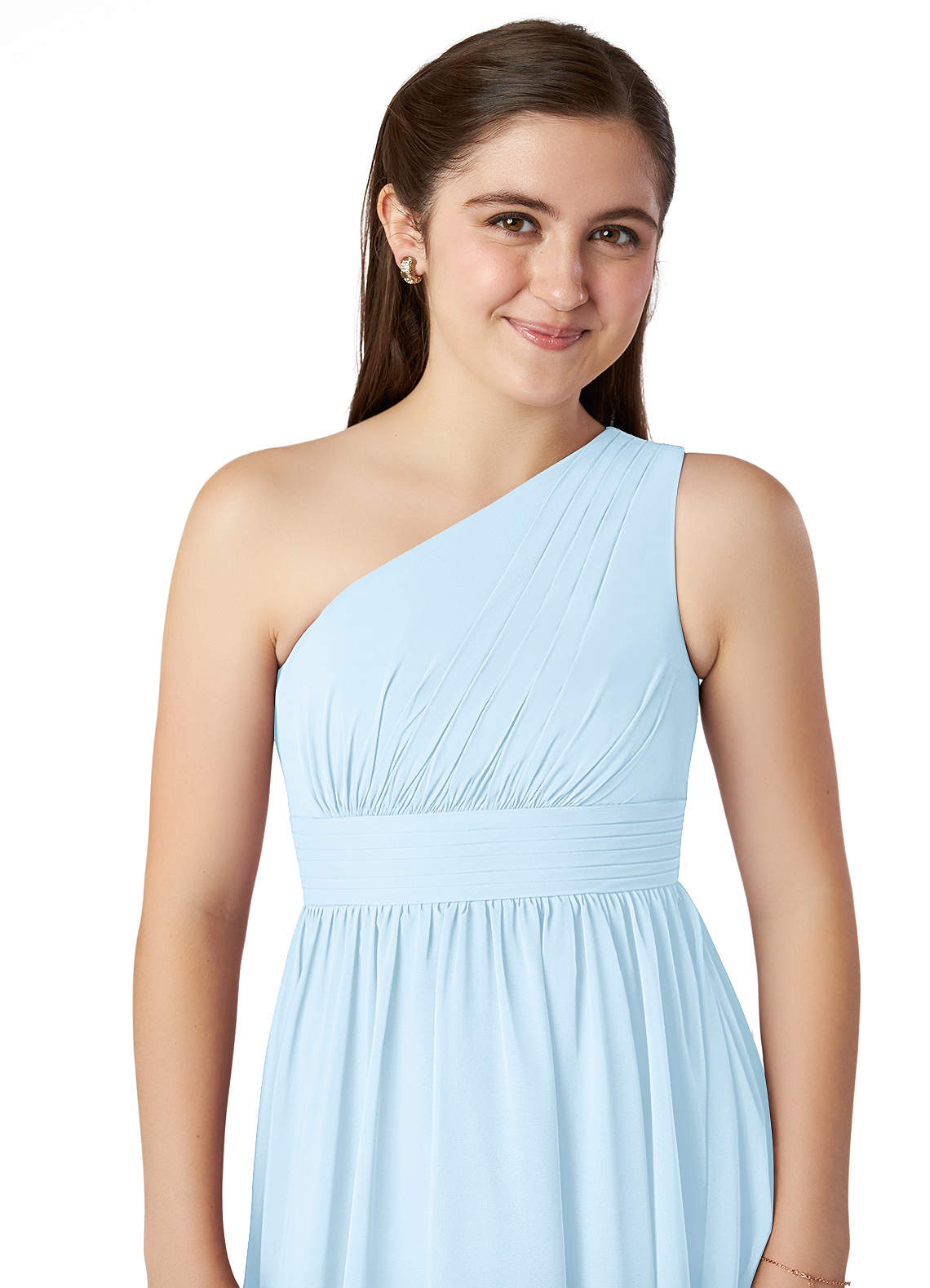 Sky Blue Azazie Mathilda JBD Junior Bridesmaid Dresses Azazie