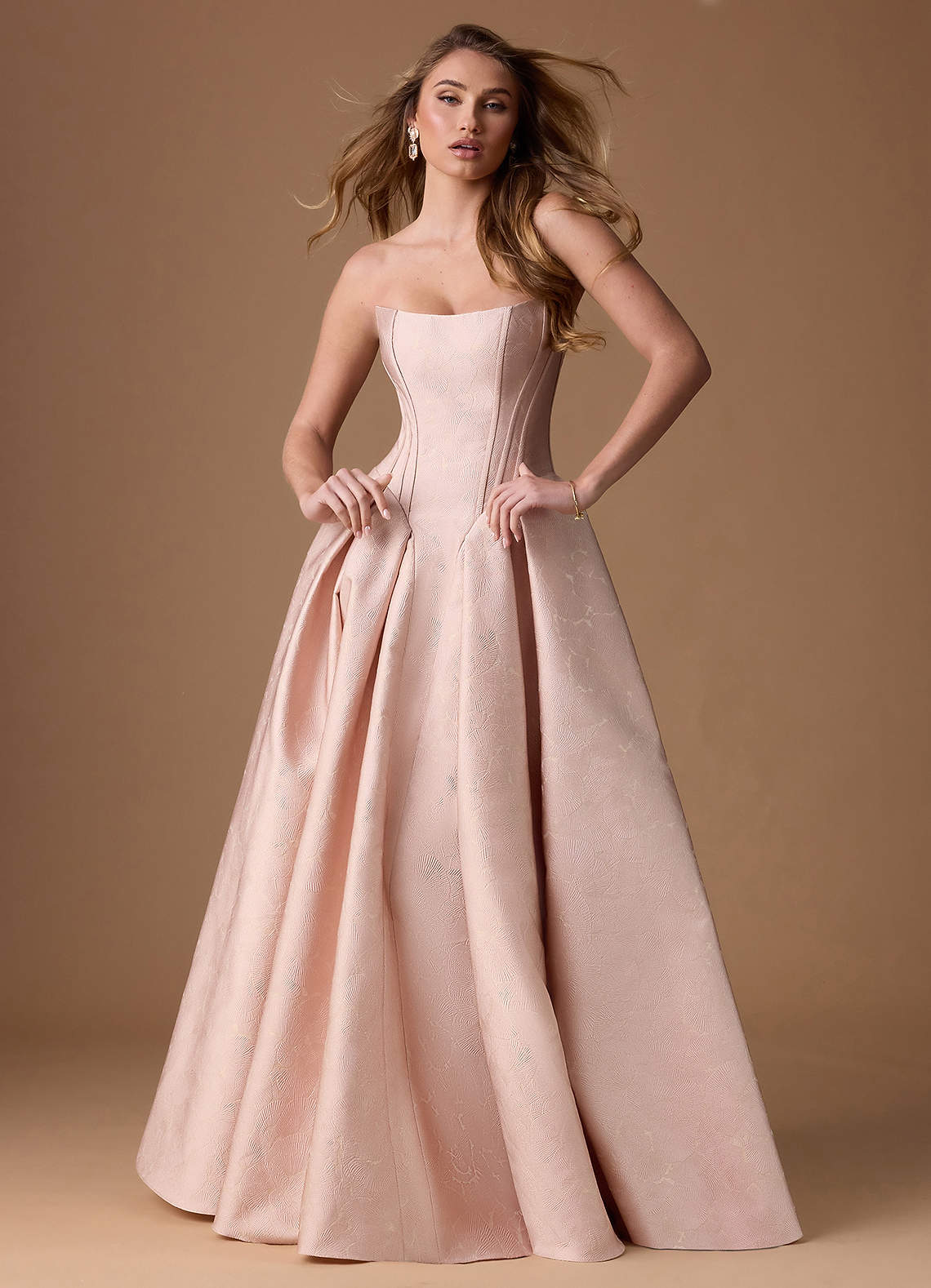 oyster pink bridesmaid dresses BABARONI One Shoulder Acetate Satin Dress Peach, Peach / US0
