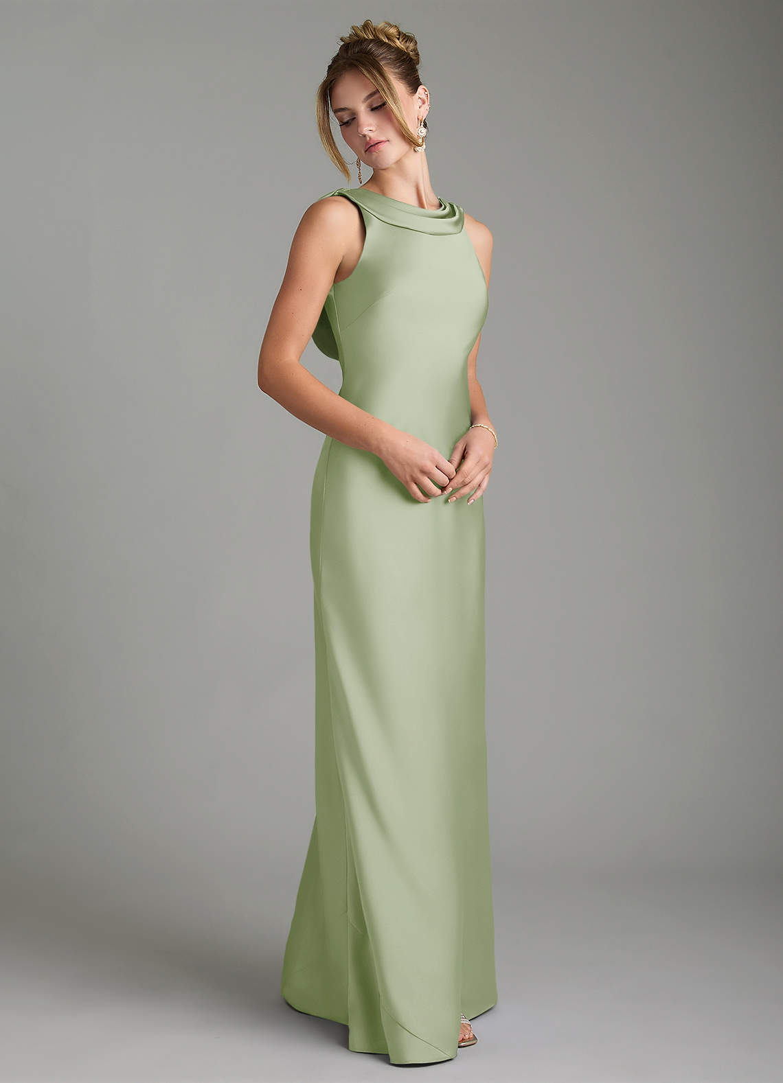 Azazie Aussie Dusty Sage Stretch Satin Bridesmaid Dresses | Azazie Azazie Aussie Dusty Sage Stretch Satin Bridesmaid Dresses | Azazie