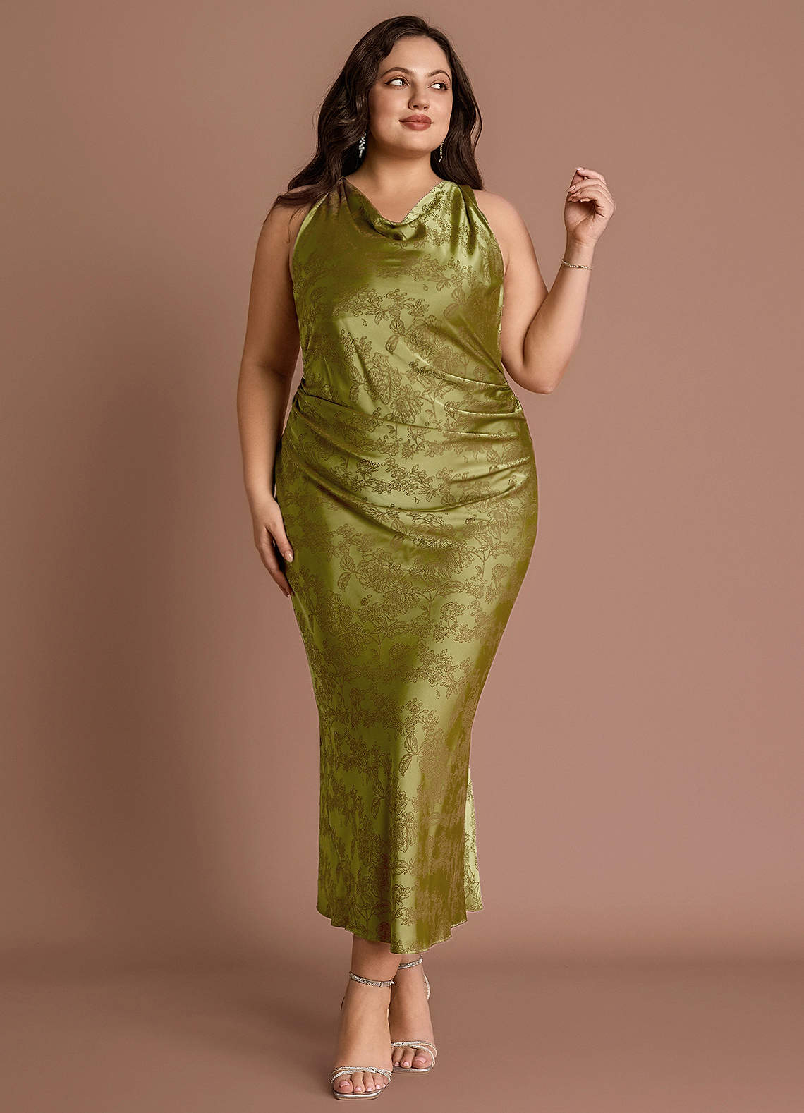 Elena Moss Brown Maxi Dress image1