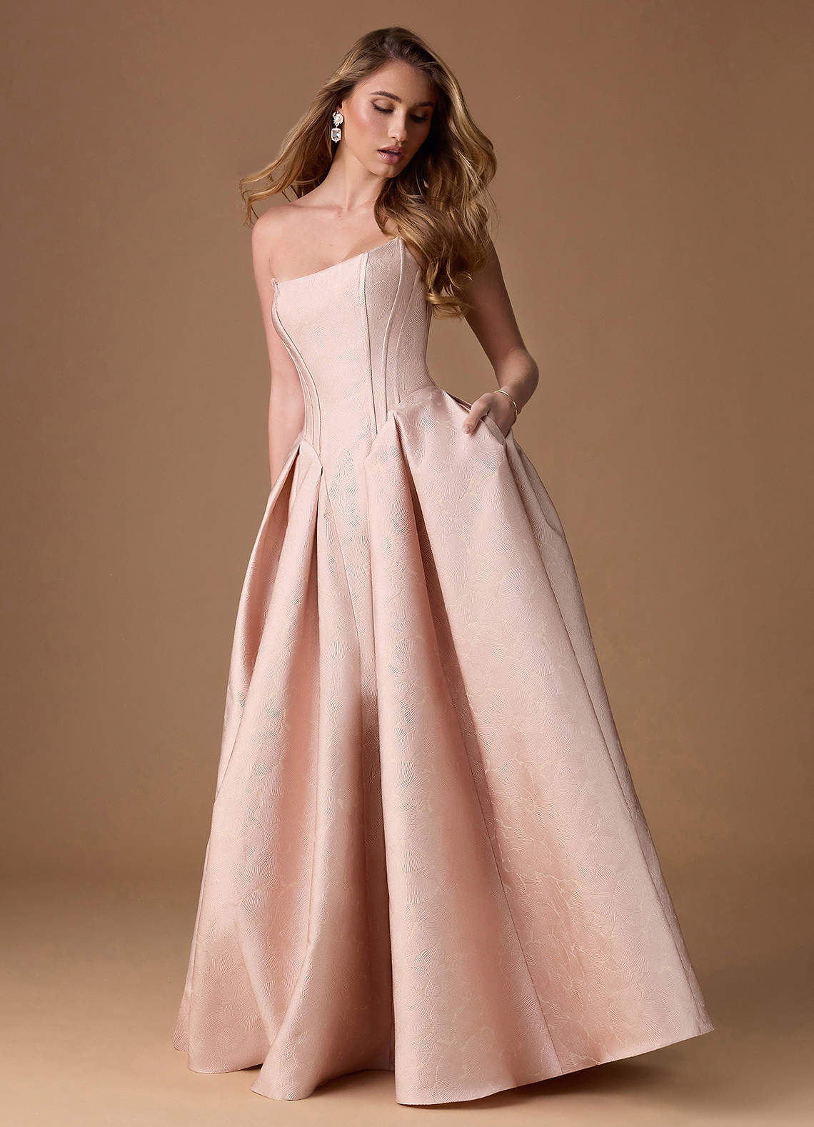 oyster pink bridesmaid dresses Sadie Spaghetti Strap Fitted Bridesmaid Dress