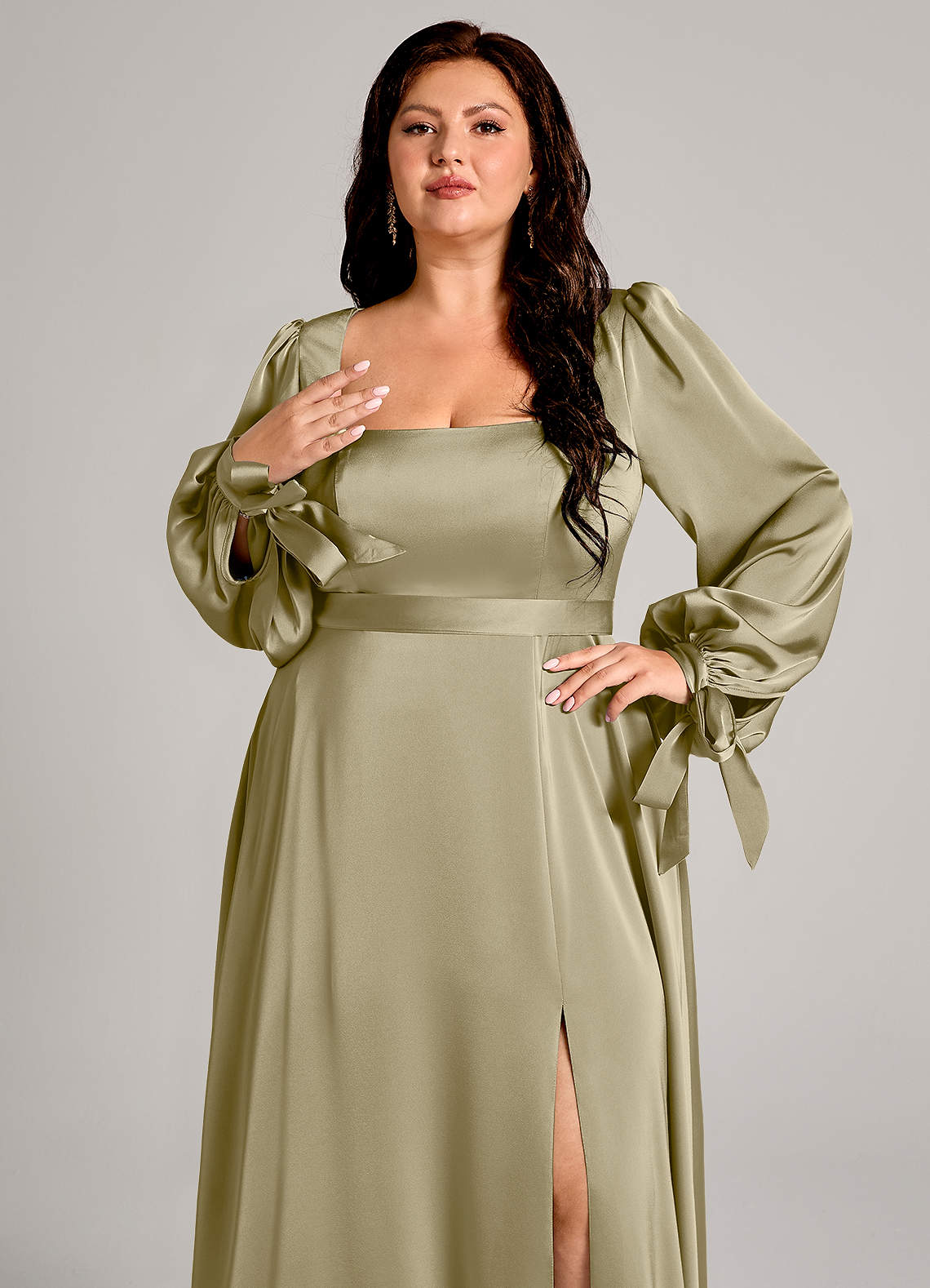 moss green dress plus size Berylove Women Maxi Mother Dress Plus Size Dark Green A Line V Neck Wedding Party Guest Dress with Half Sleeves, Dark Green / 3XL