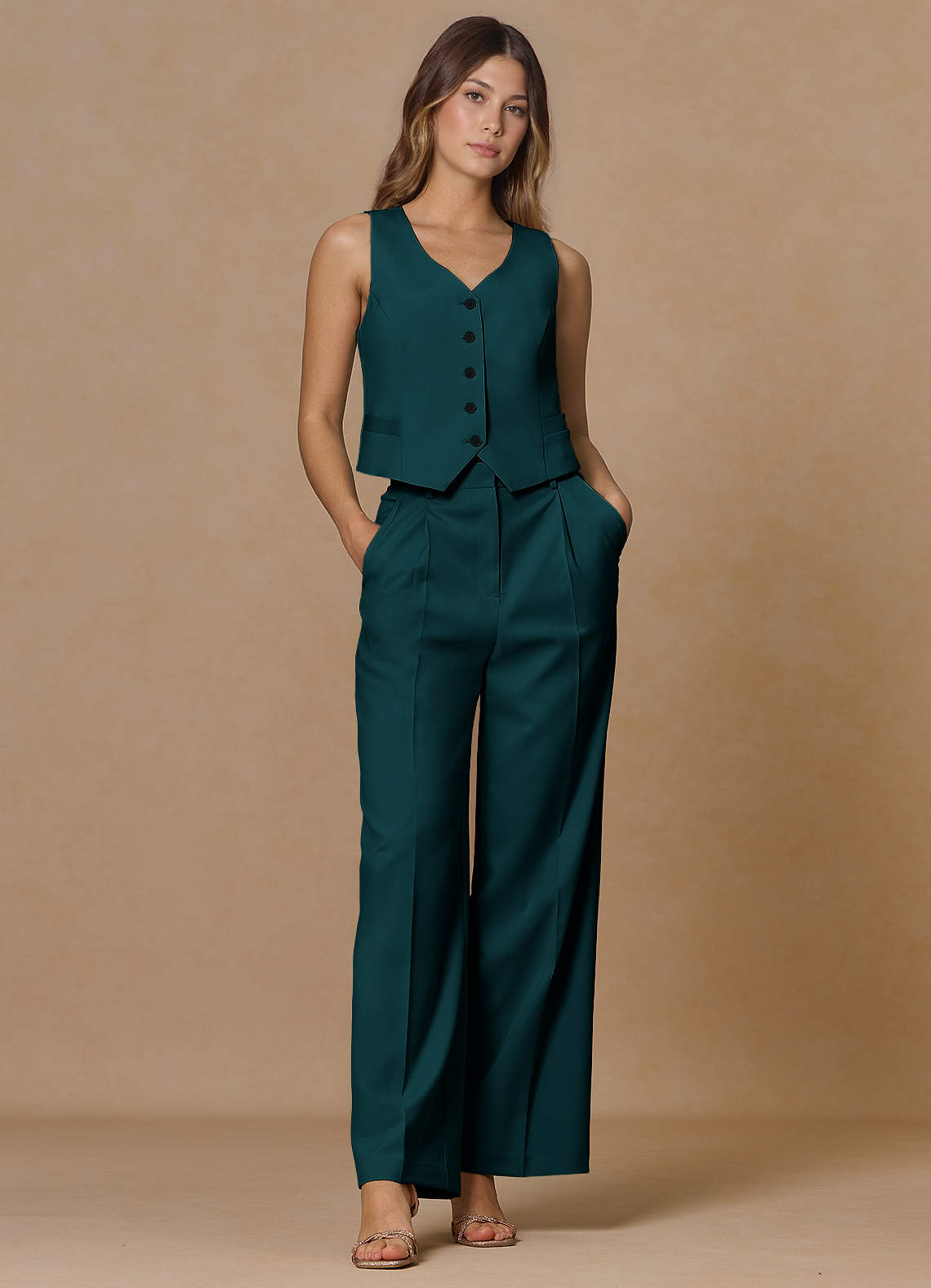 front Rowan Pine Refined Weave Performance pants