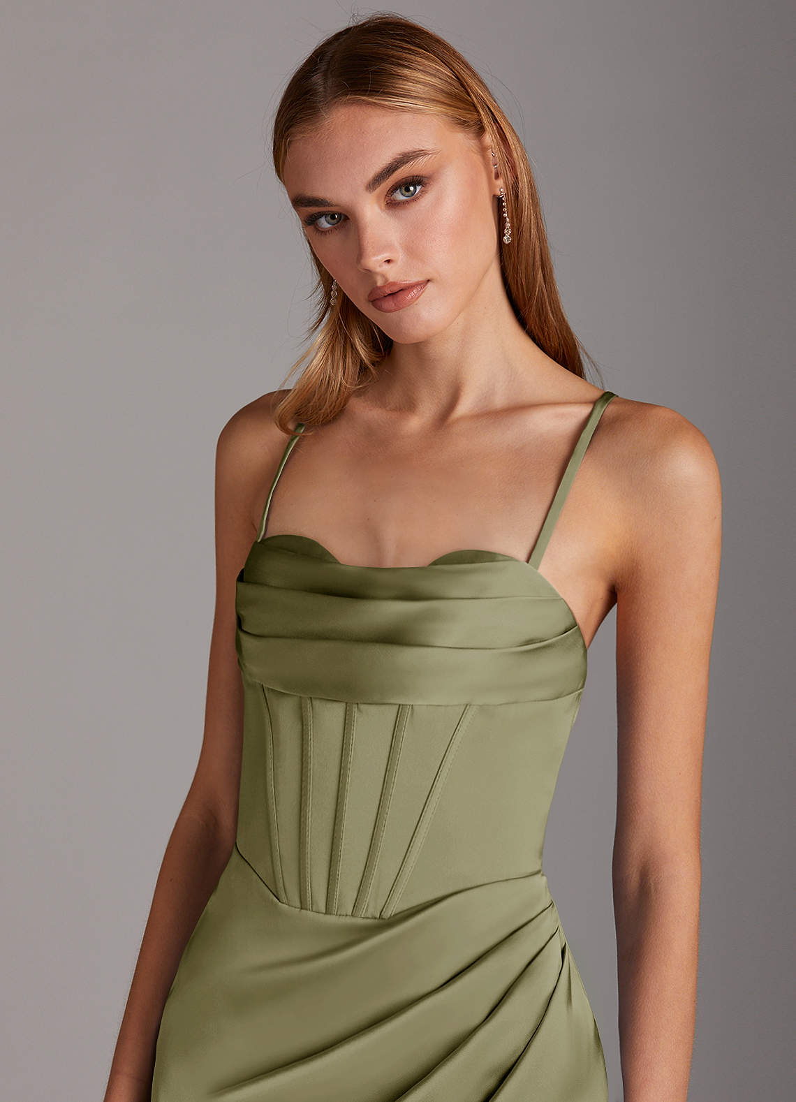 Azazie Brookelle Pistachio Stretch Satin Bridesmaid Dresses | Azazie Azazie Brookelle Pistachio Stretch Satin Bridesmaid Dresses | Azazie