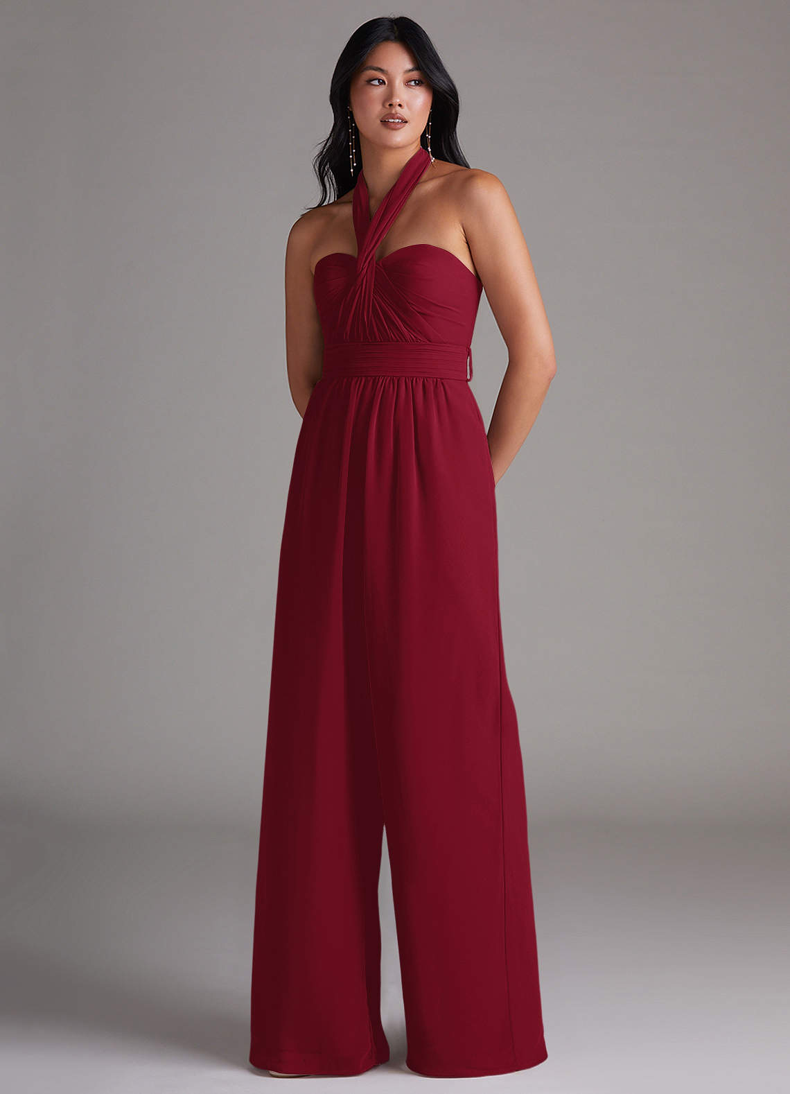 bridesmaid pants dress Jade Bridesmaid Jumpsuit with Bandeau Neckline