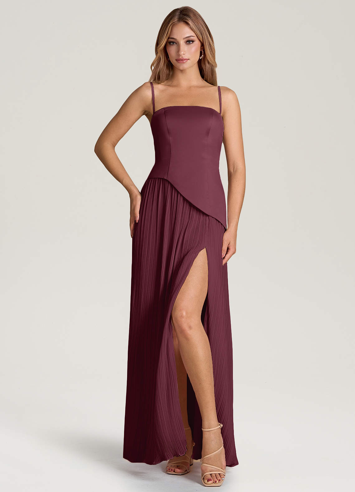azazie cabernet bridesmaid dresses Tierney AKIRA Shake It Fringe Sheath Silhouette Color:Lightblue Available in Plus Size