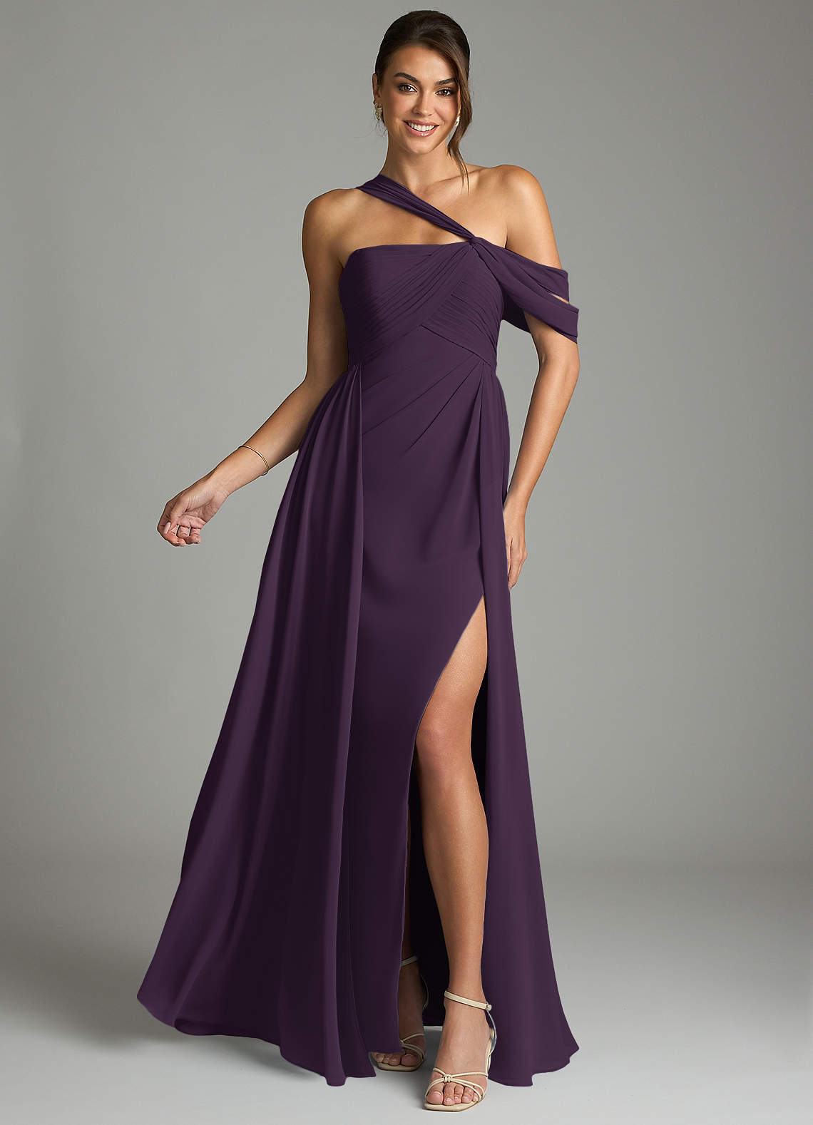 plum off the shoulder dress Baltic Born Womens Victoria Off Shoulder Maxi Dress | Vintage Plum