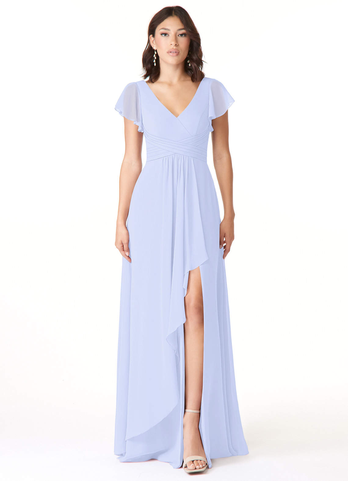 Azazie Omari Bridesmaid Dresses Lavender A-Line Chiffon Dress image1