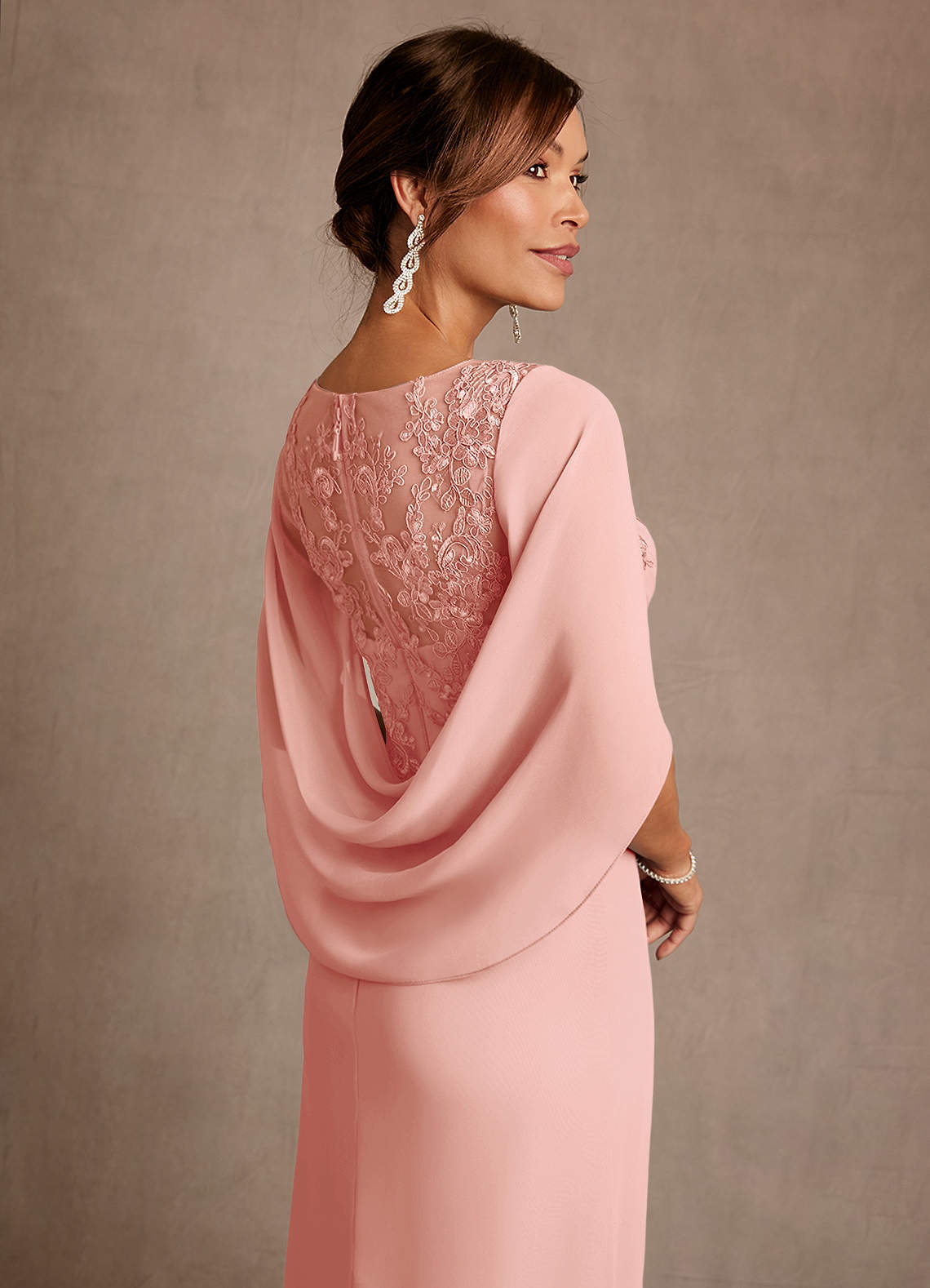 Azazie Forums Mother of the Bride Dresses Rosette A-Line Lace Dress image4