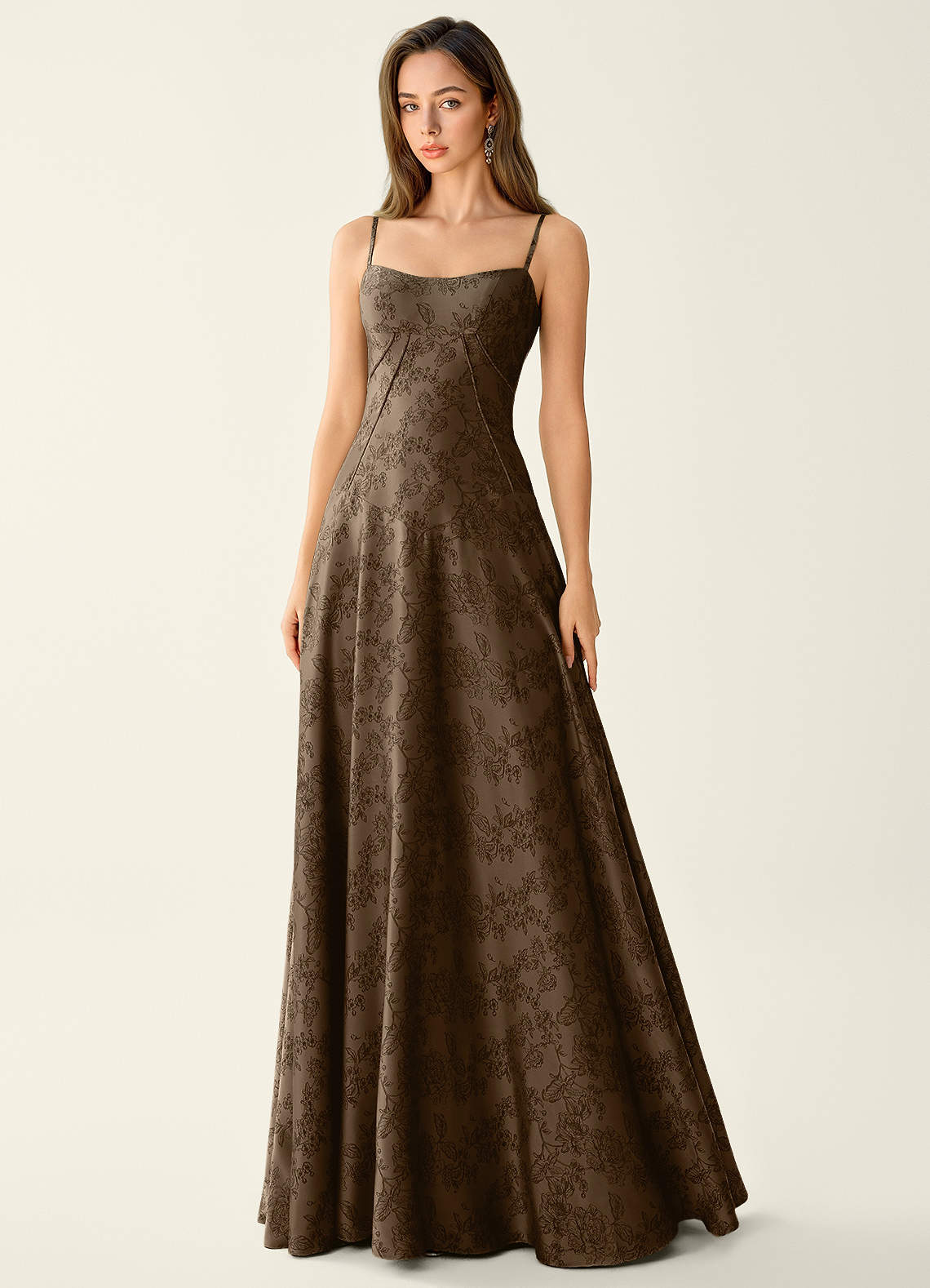 Sagepren Coffee Brown Jacquard Corset Prom Dress Prom and Homecoming Dresses | Azazie UK Sagepren Coffee Brown Jacquard Corset Prom Dress Prom and Homecoming Dresses | Azazie UK