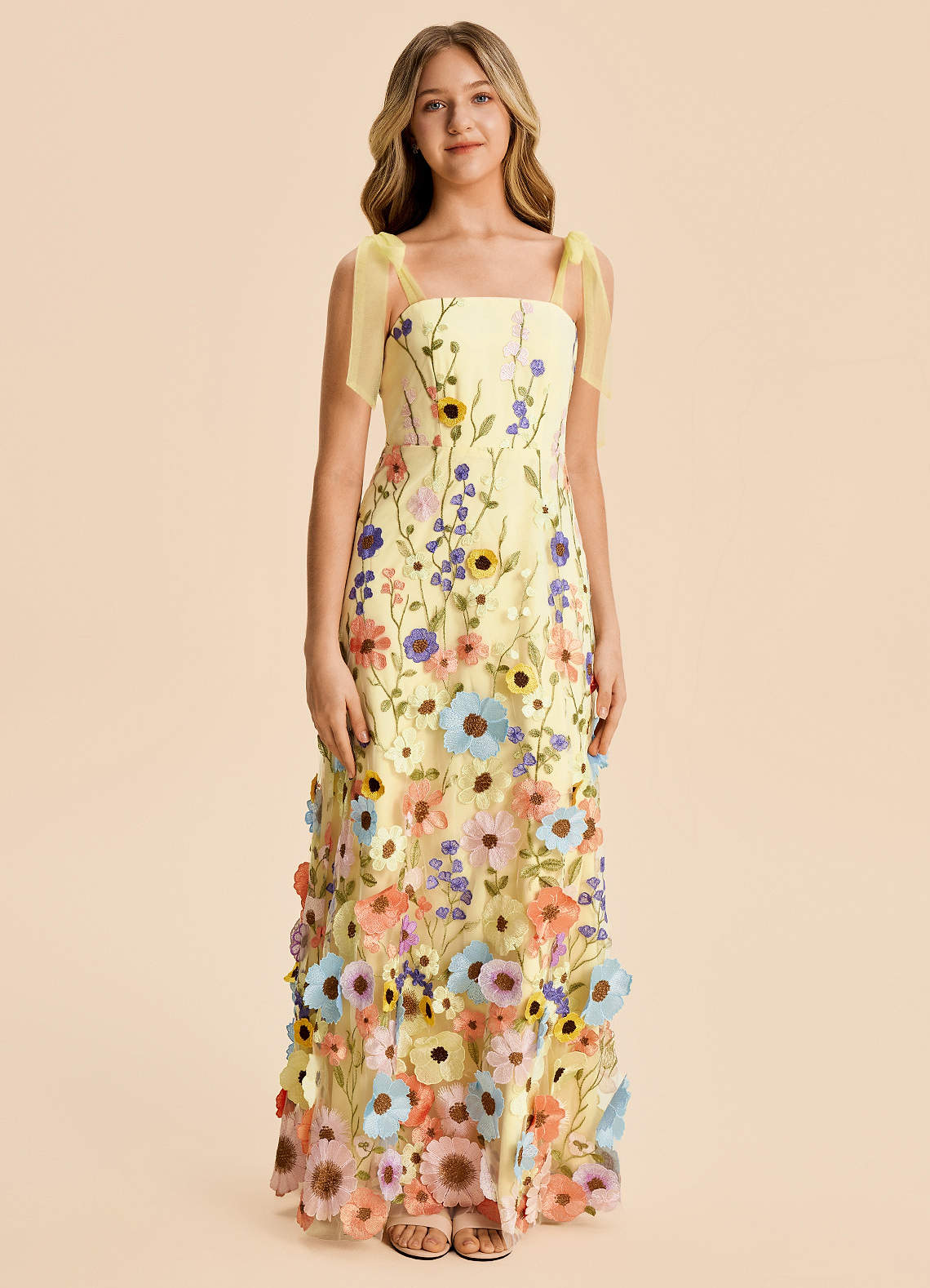 front Azazie Leigh Junior Formal Dress