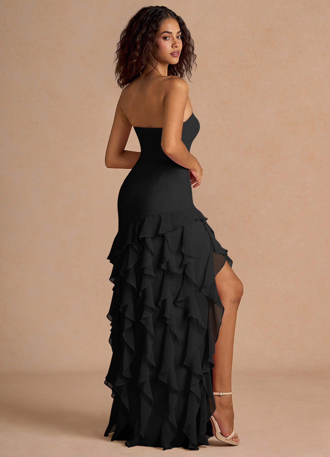 beautiful black maxi dress Vintage 2000s Lace Mini Satin Slip Dress - S main image 1
