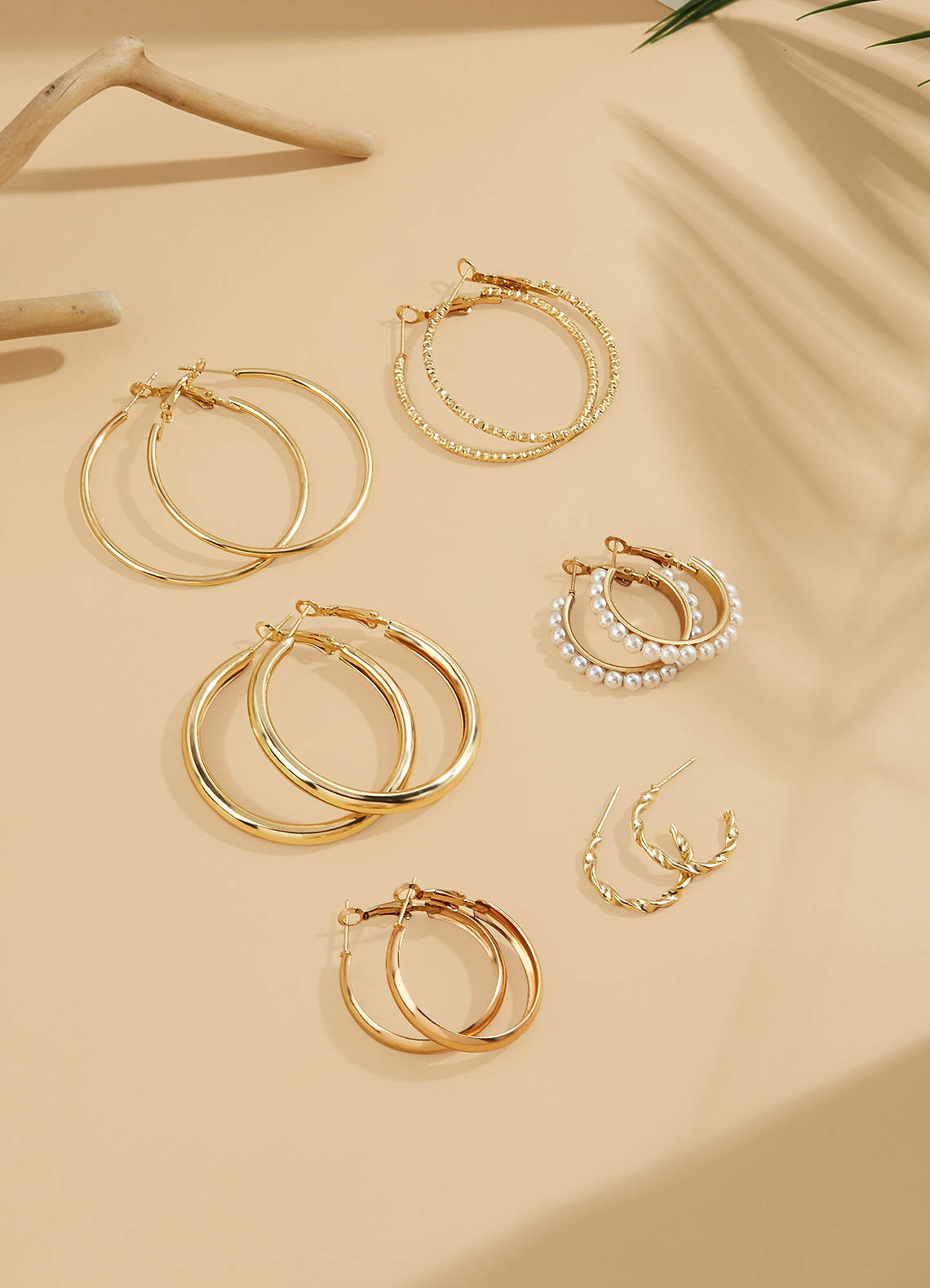 front Juego de 6 aretes versátiles