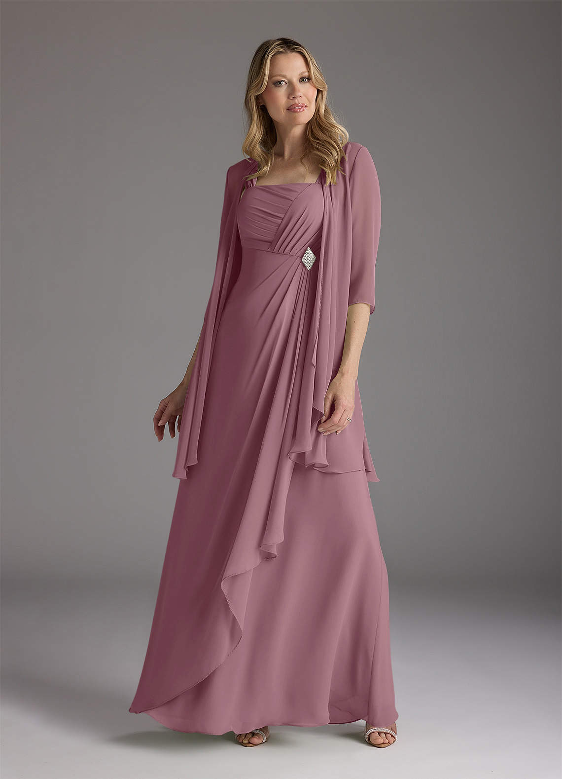 新品 Paddington Long Dress mauve beige LONG DRESS WITH DOUBLE STRAPS