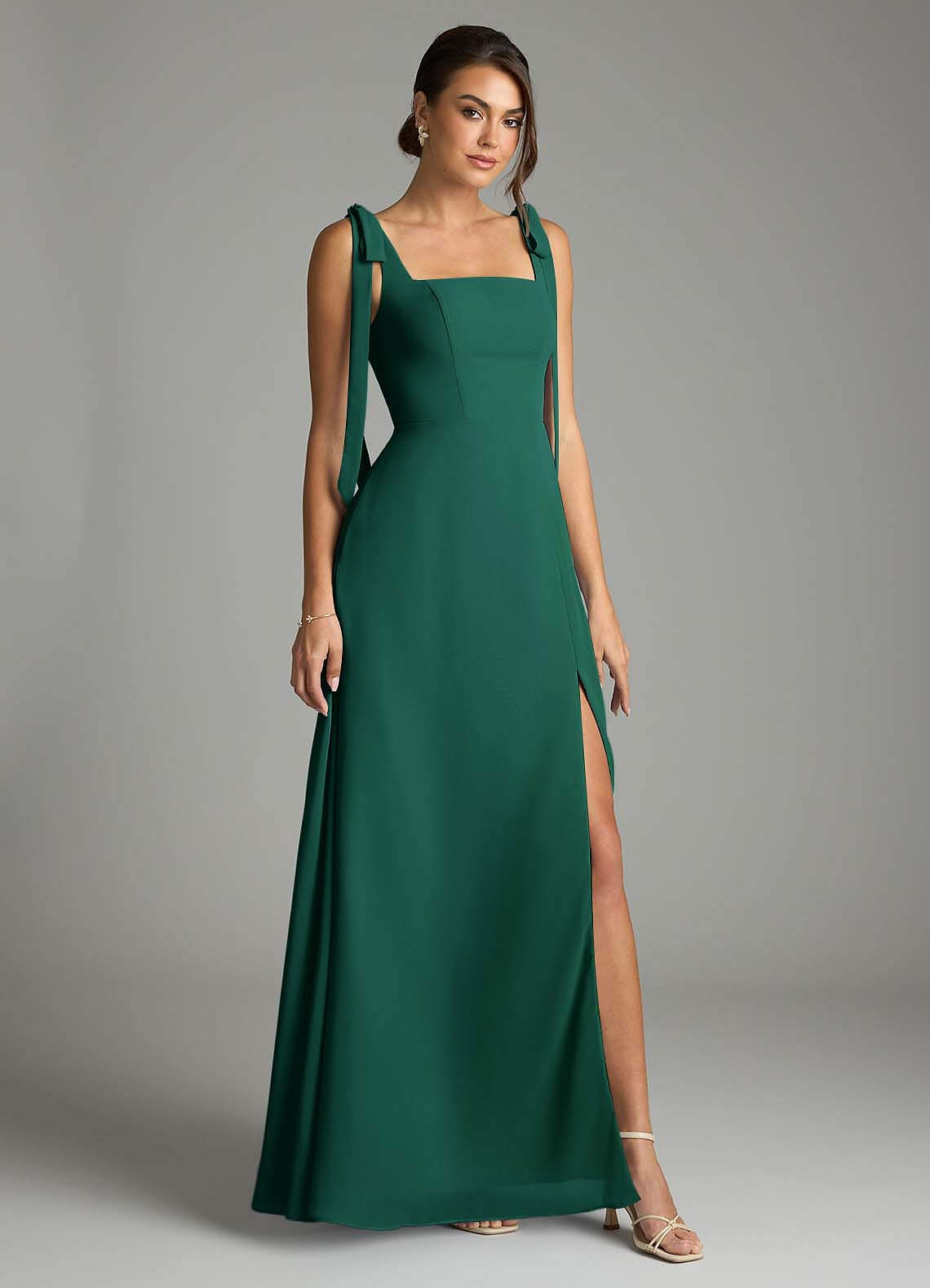 emerald green dress with pockets Danni Emerald Green Strapless Bandeau Midi Dress With Pockets main image 1