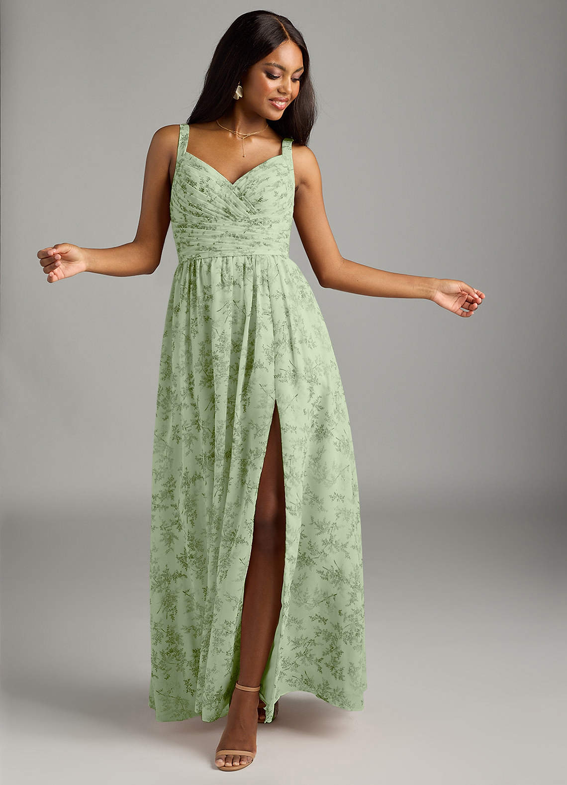 Azazie Chanel Green Fern Floral Bridesmaid Dresses | Azazie