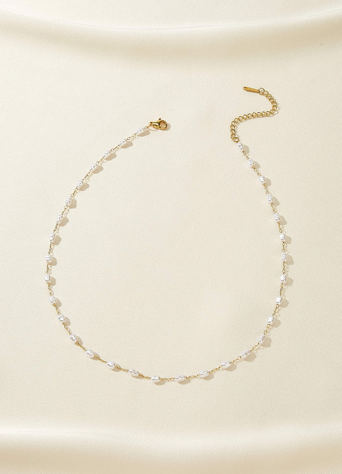 front Conjunto de joyas de hilo de perlas