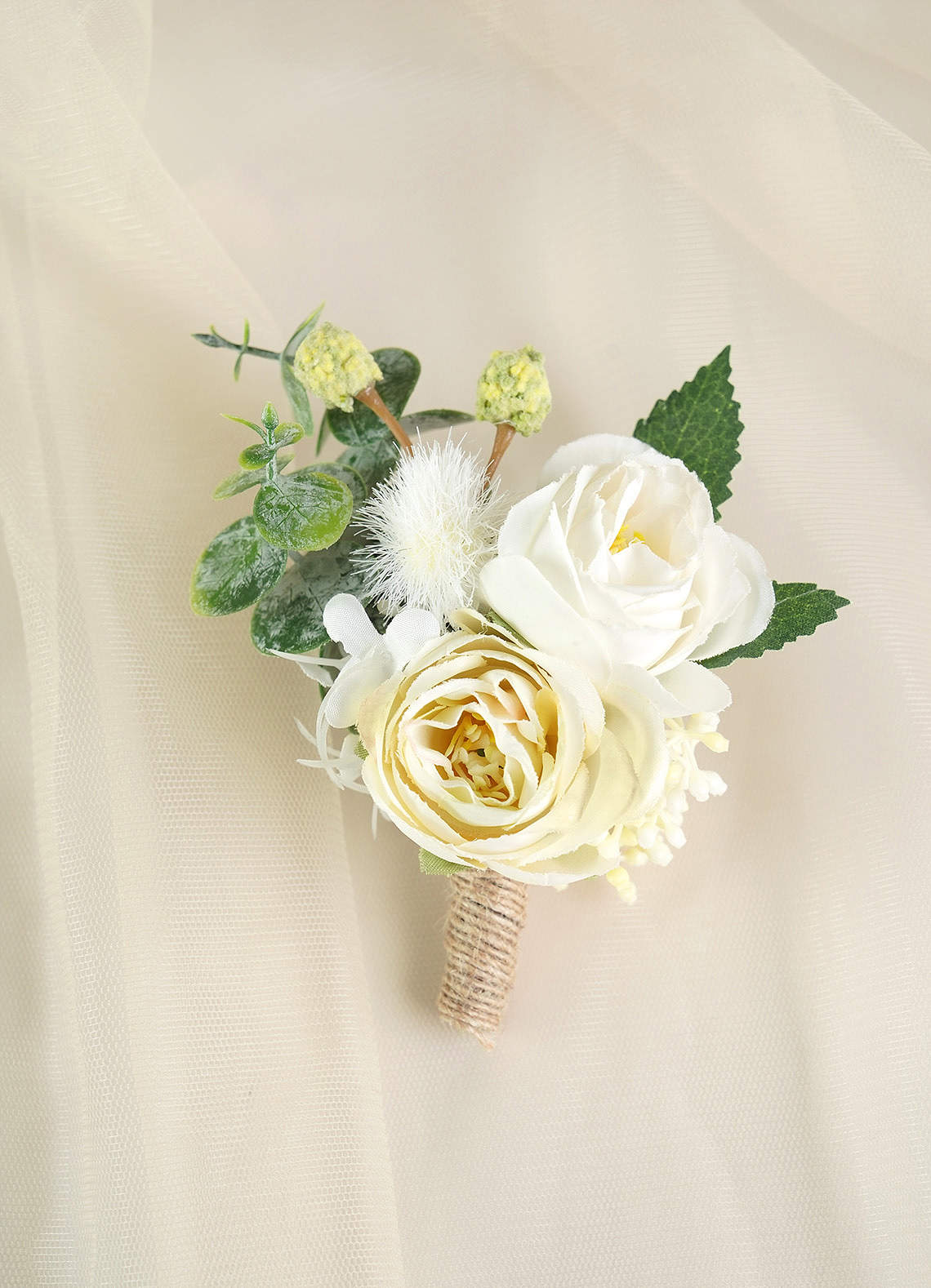 front Groomsmen Rustic Boutonniere