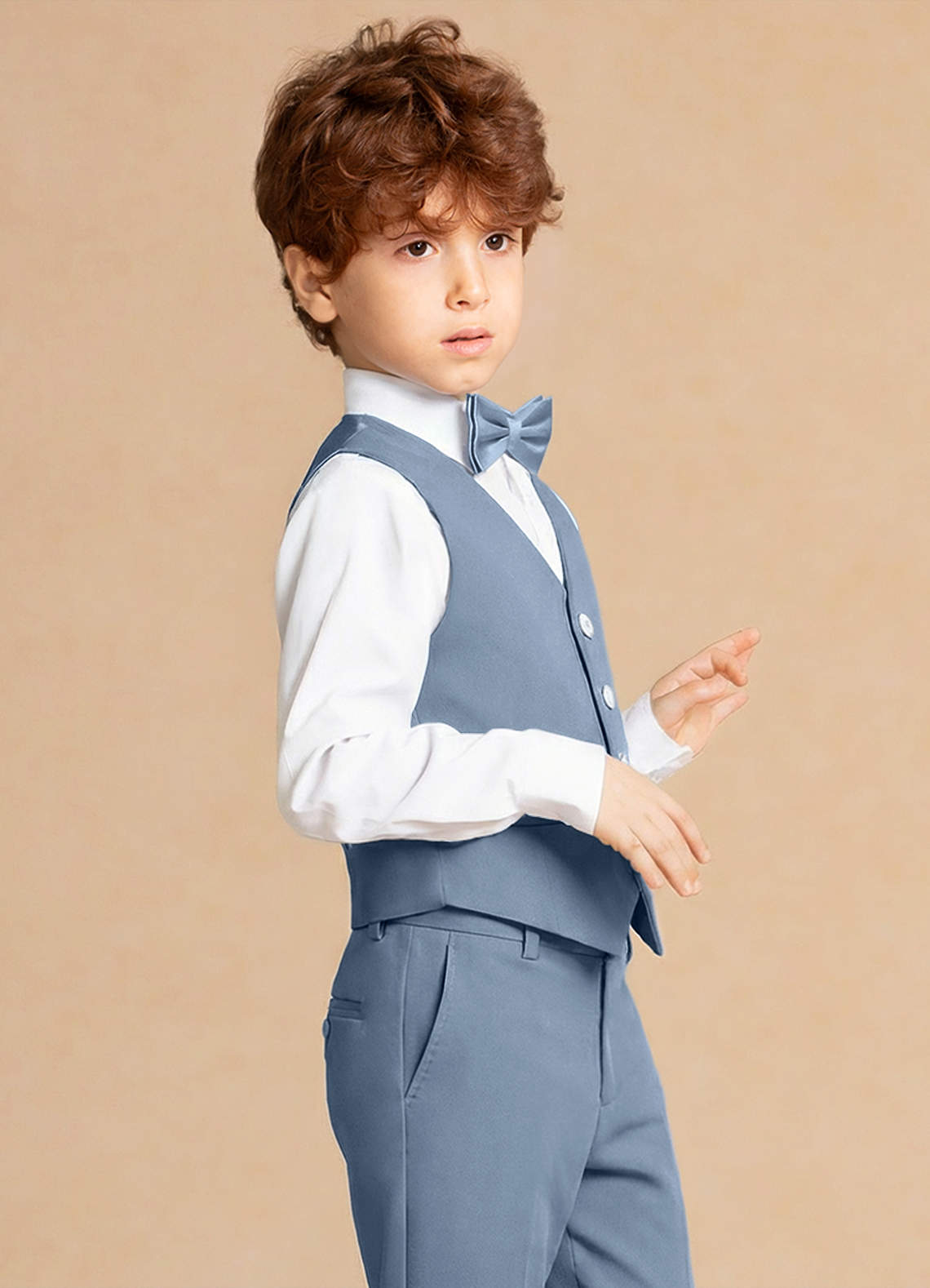 front Finn Azul Polvoriento Chaleco de niño