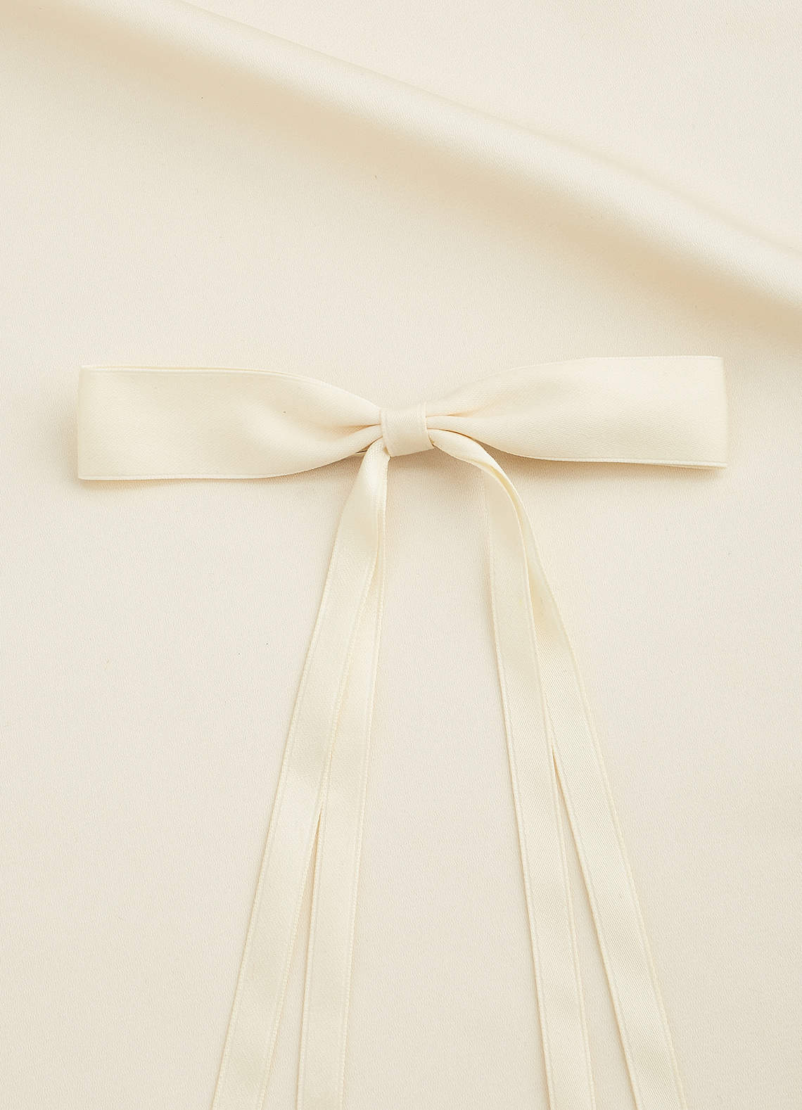 front Satin Bow Hair Clips
