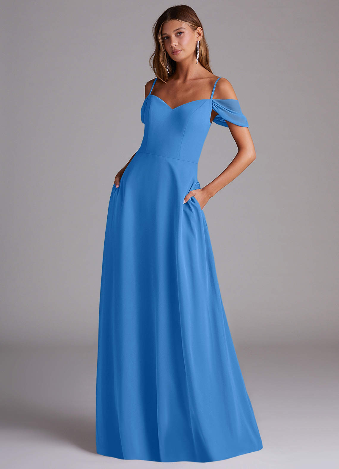 blue jay bridesmaid dresses Azazie Marley