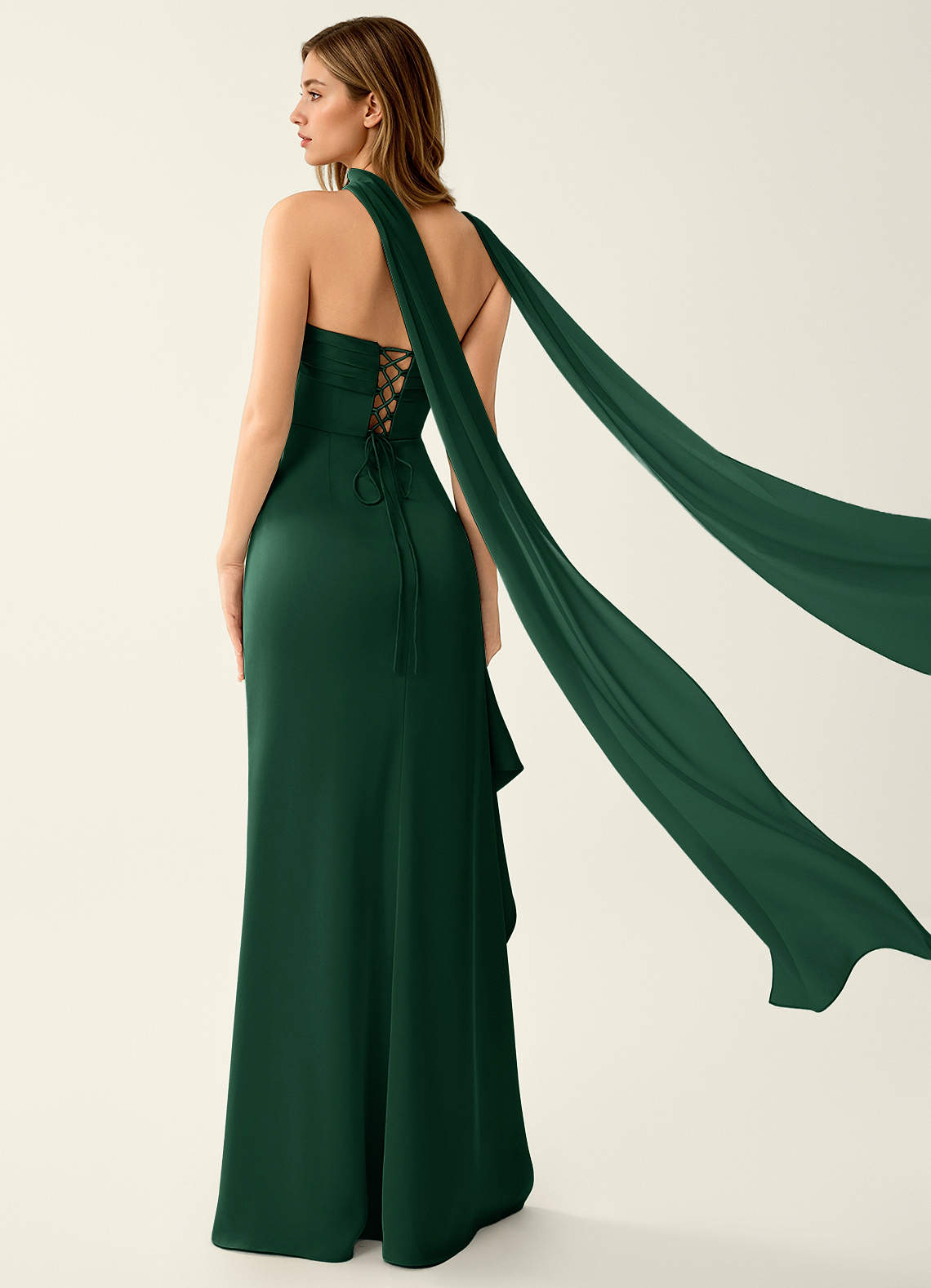 emerald lace bridesmaid dress Azazie 2026 Corset Up Mermaid Prom Green Gown Color:Sea Pink Peacock Guest Of Wedding Please ensure to select Cymbeline